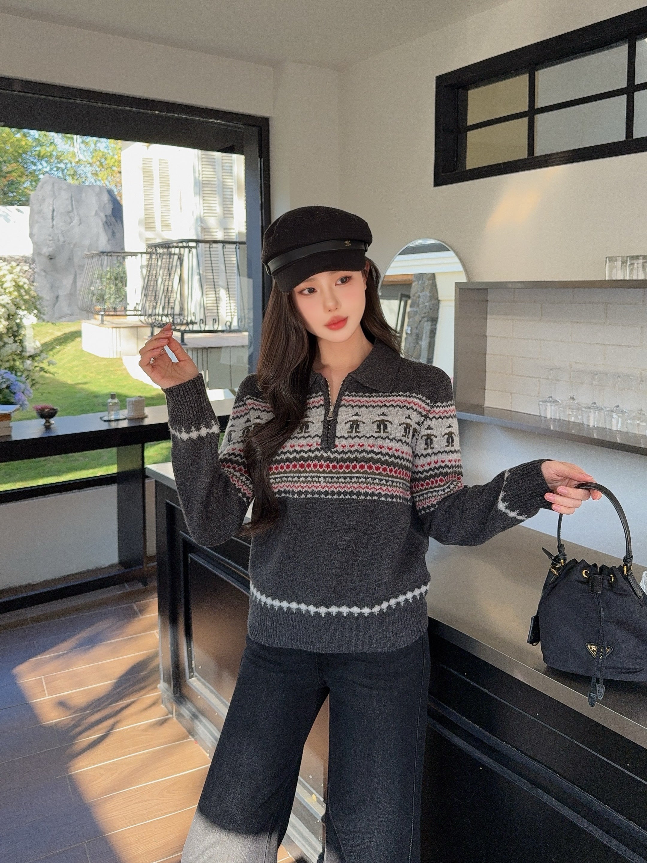 Chan 26ss fair isle sweater