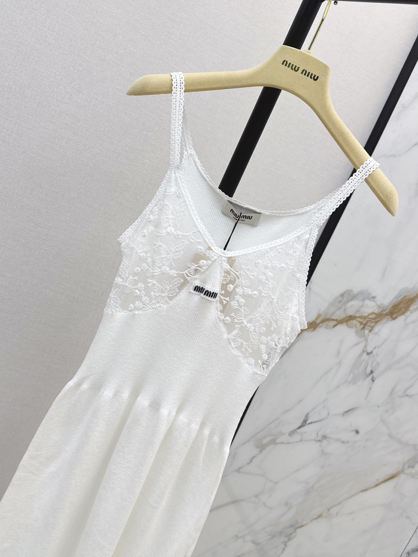 Miu 26ss lace slip dress