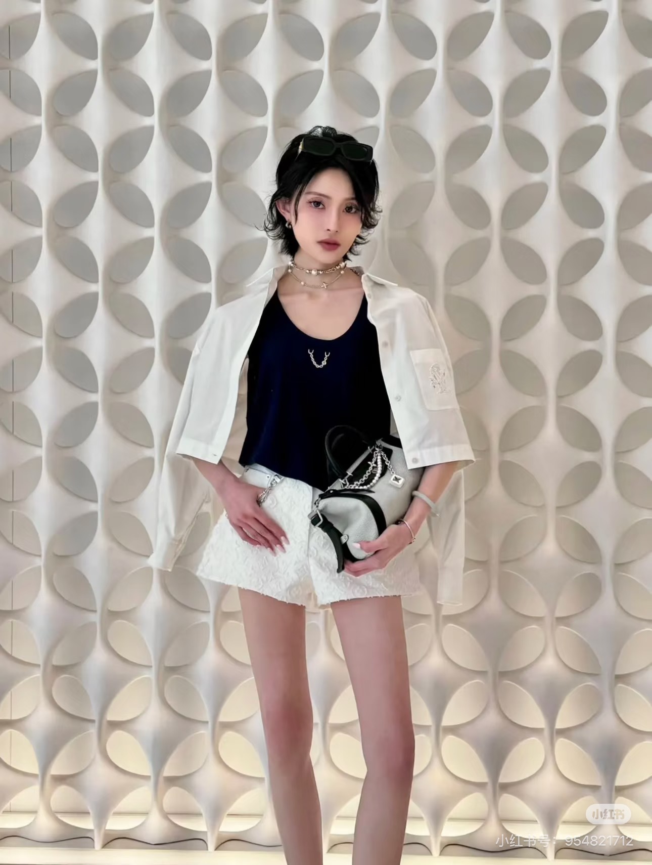 Loui 26ss jacquard knit vest