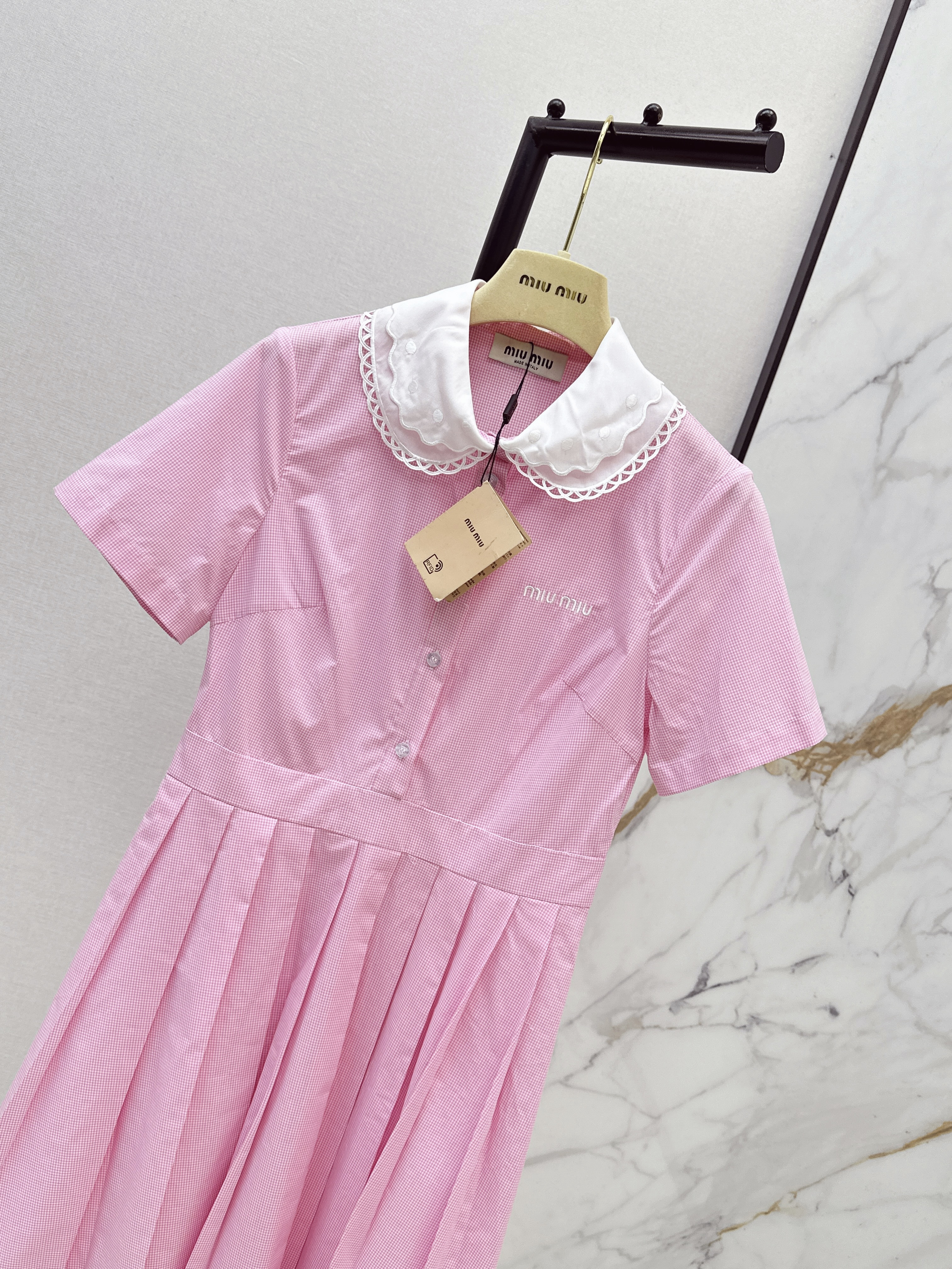 Miu 26ss peter pan collar dress