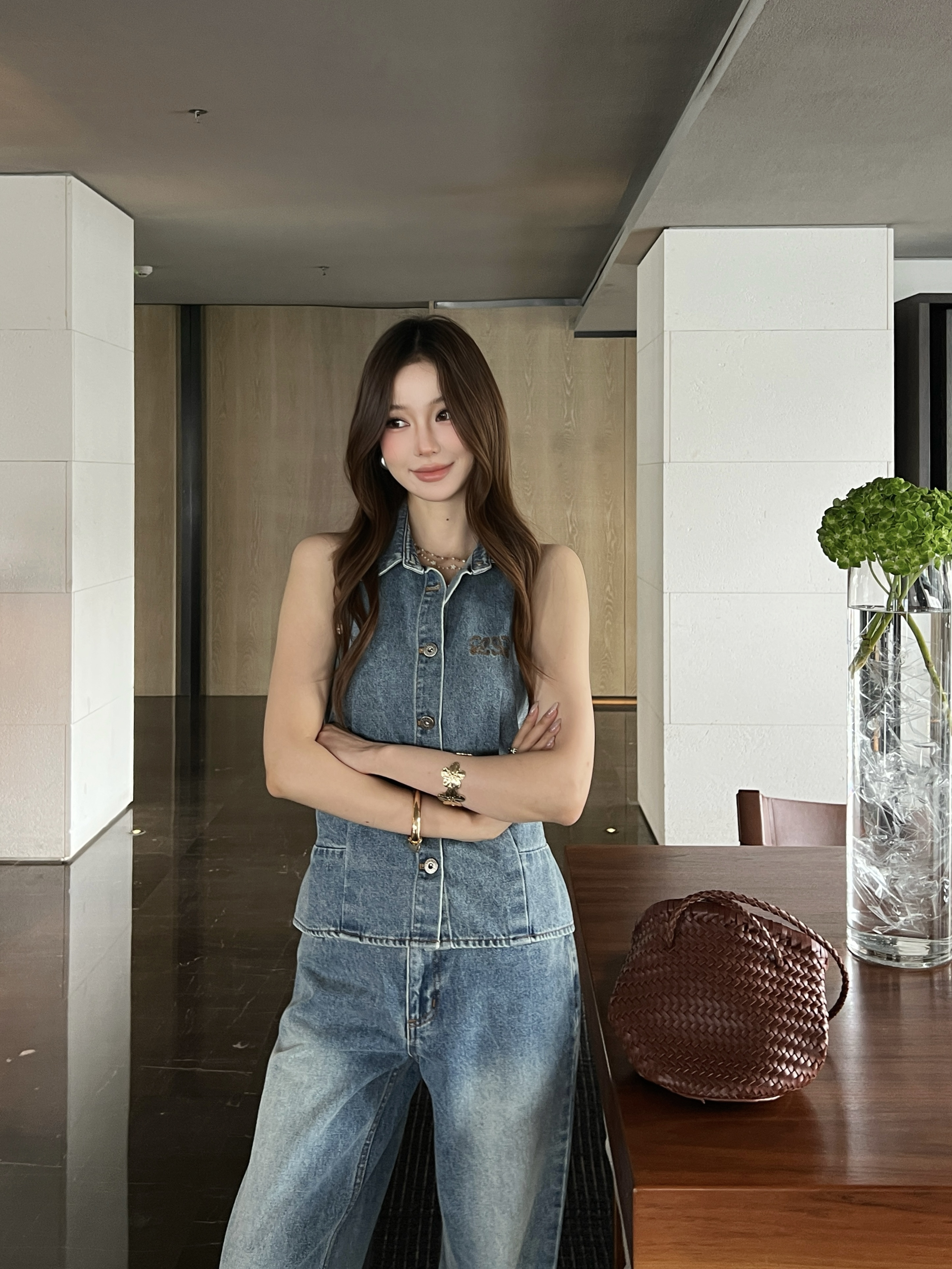 Loe 26ss denim vest