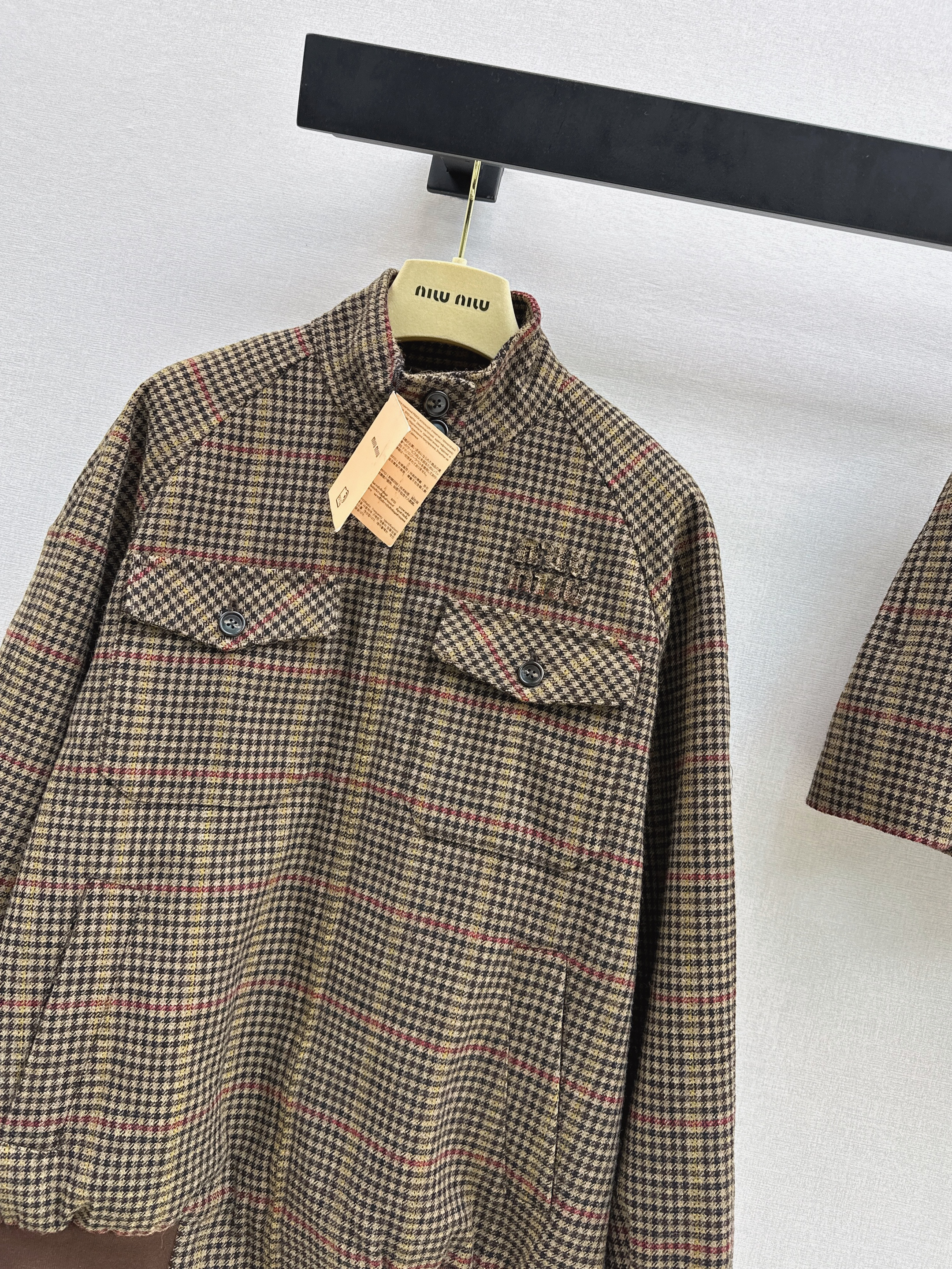 Miu 26ss check jacket