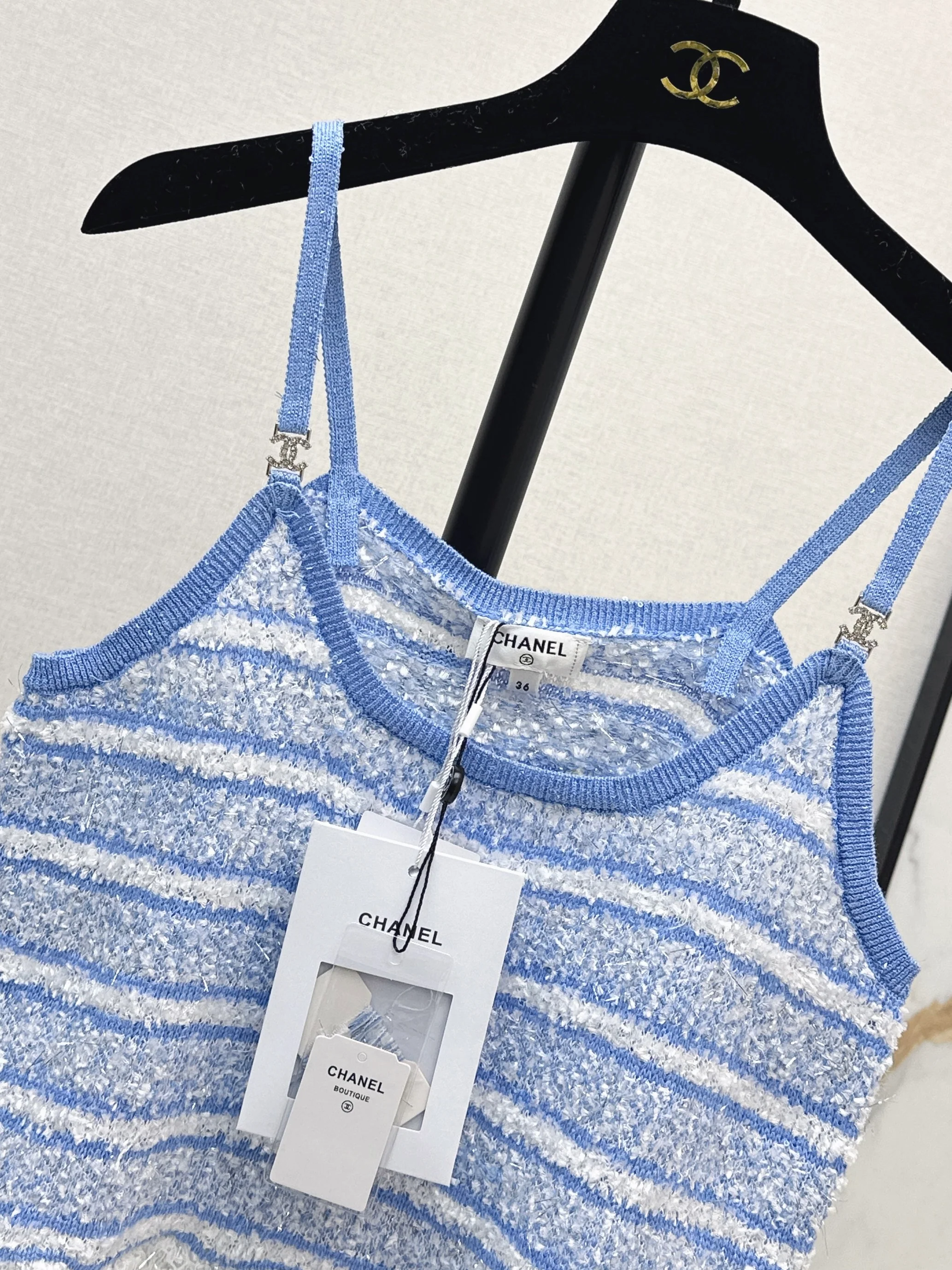 Chan 26ss tassel knit camisole