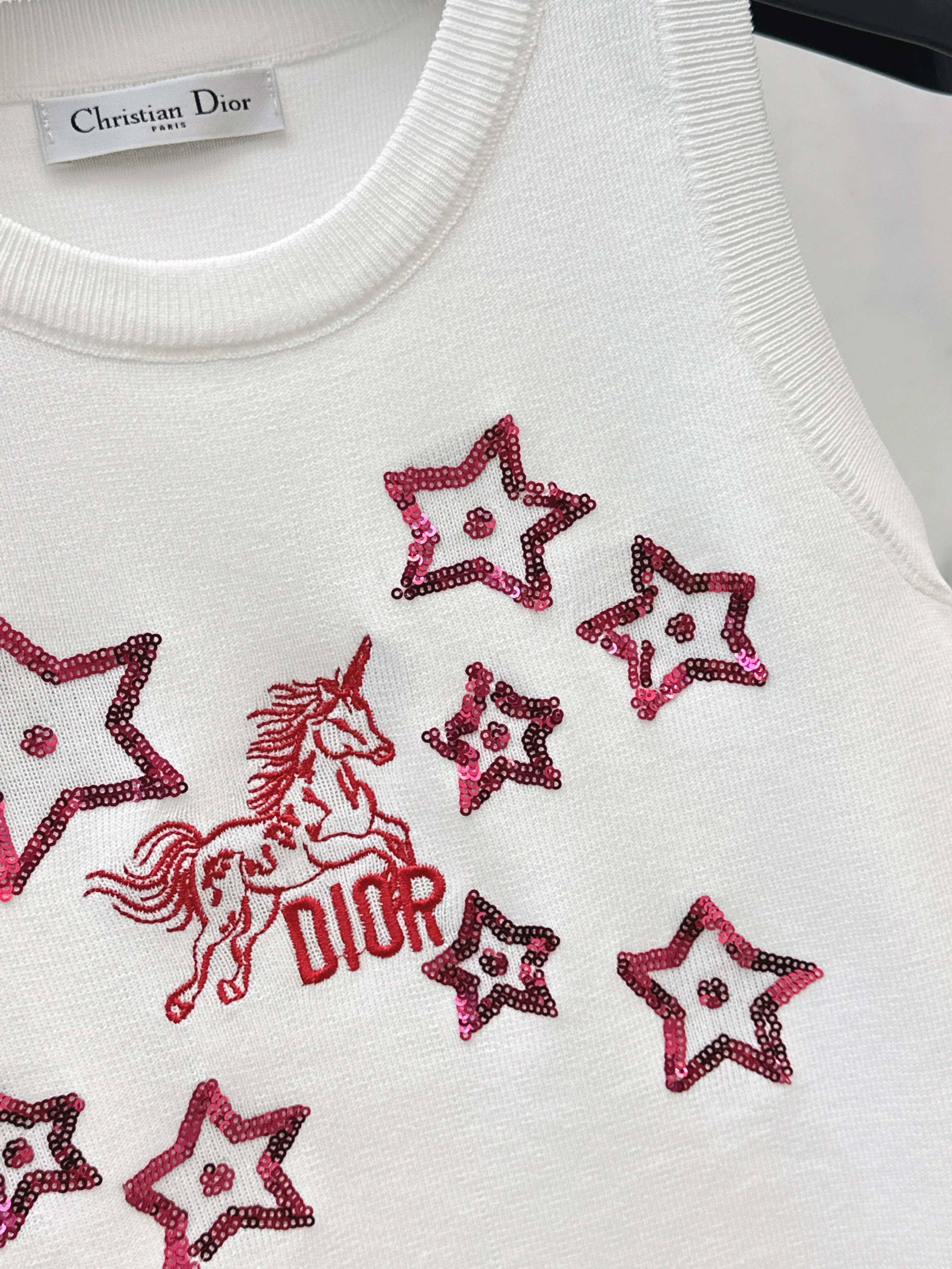 CD 26ss embroidery knitted vest