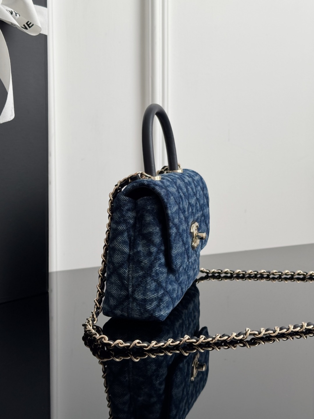 Chan 26P denim mini coco handle