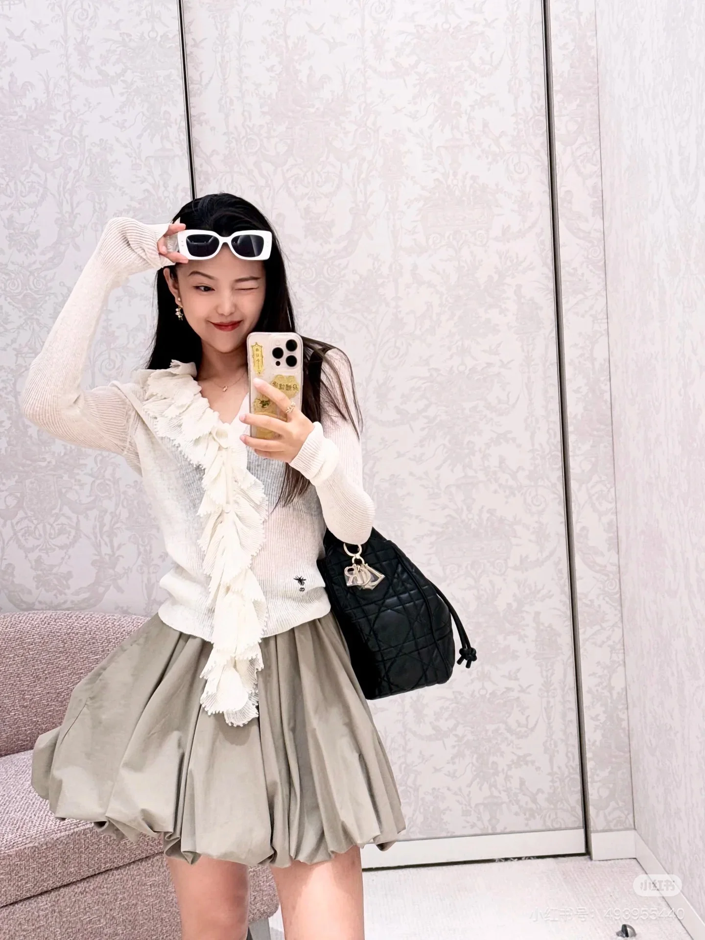 CD 26ss detachable lace collar cardigan