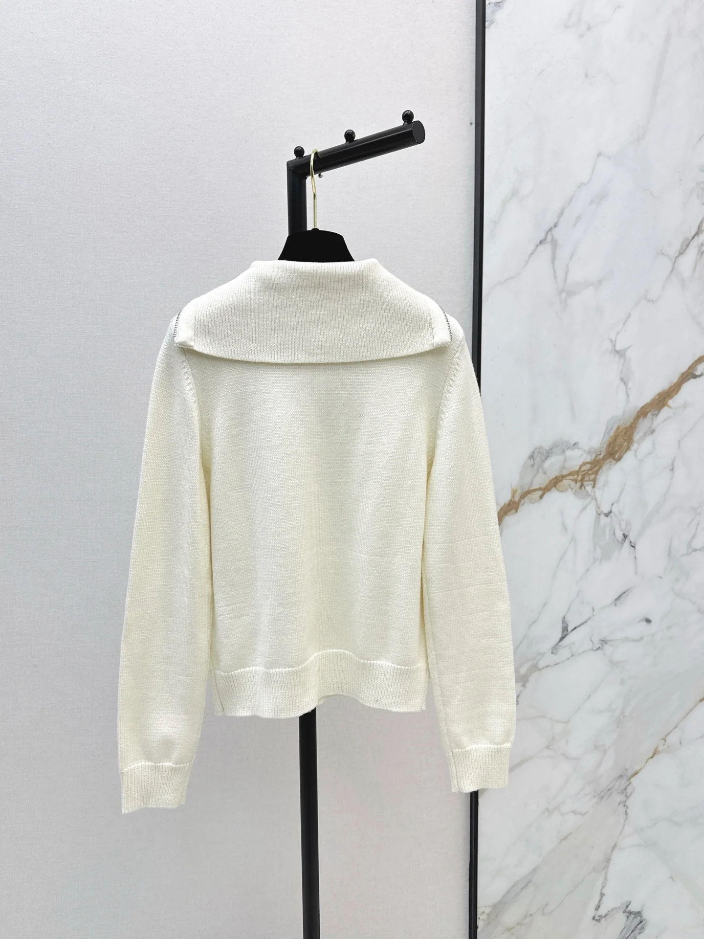 Chan 25fw zip knit jumper