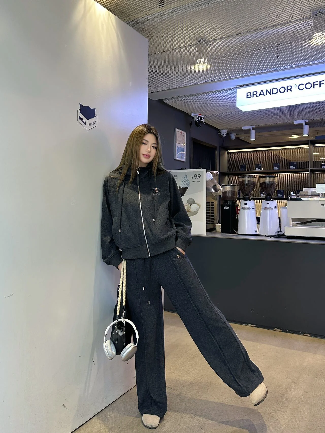 Loe 26ss outfit sets hooded jacket +pant