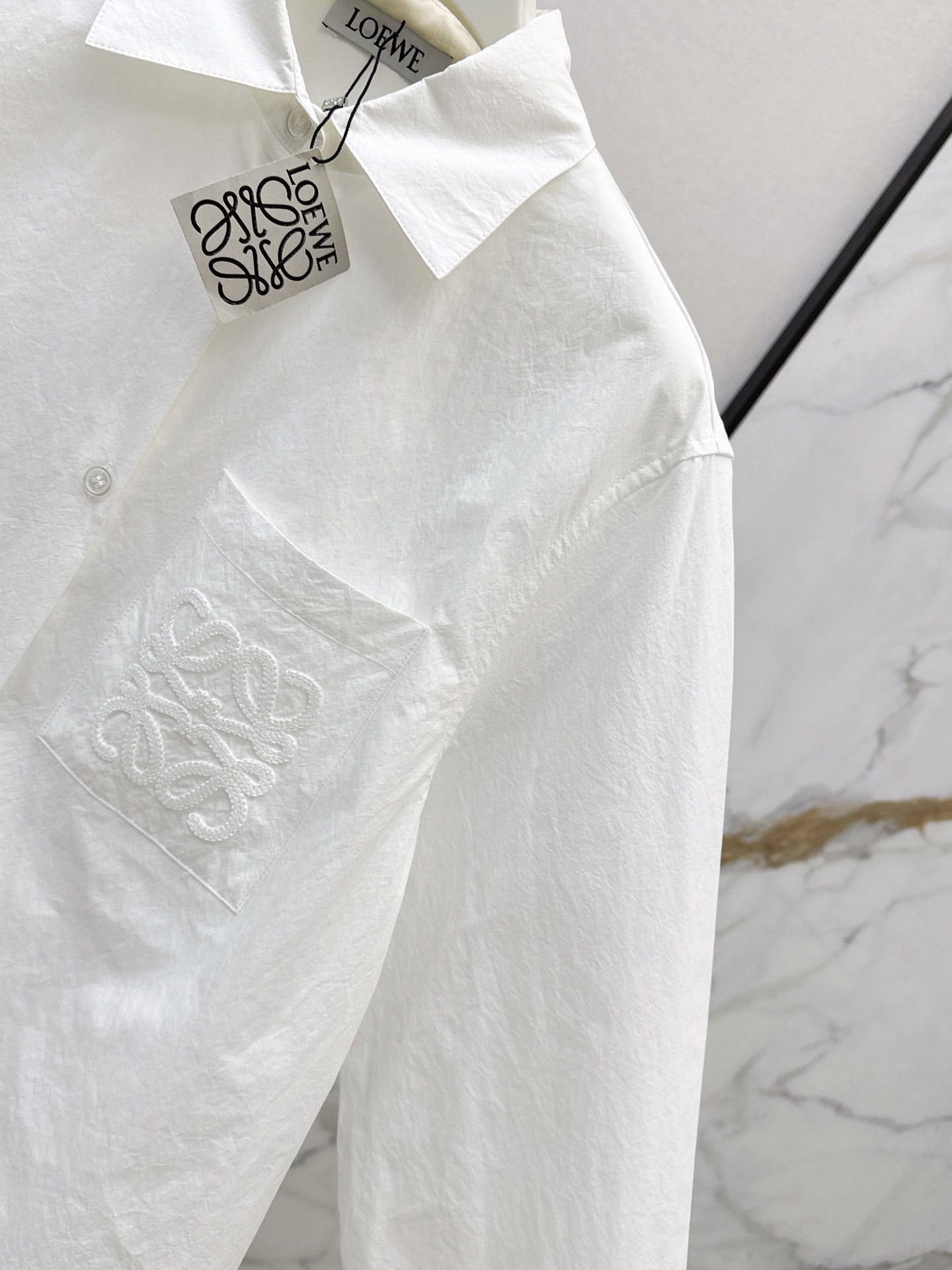 Loe 26ss asymmetrical shirt