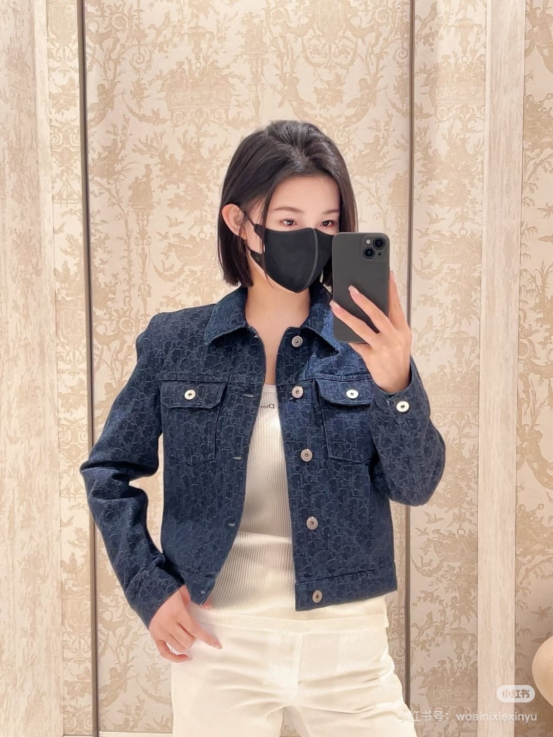 CD 26ss jacquard denim jacket