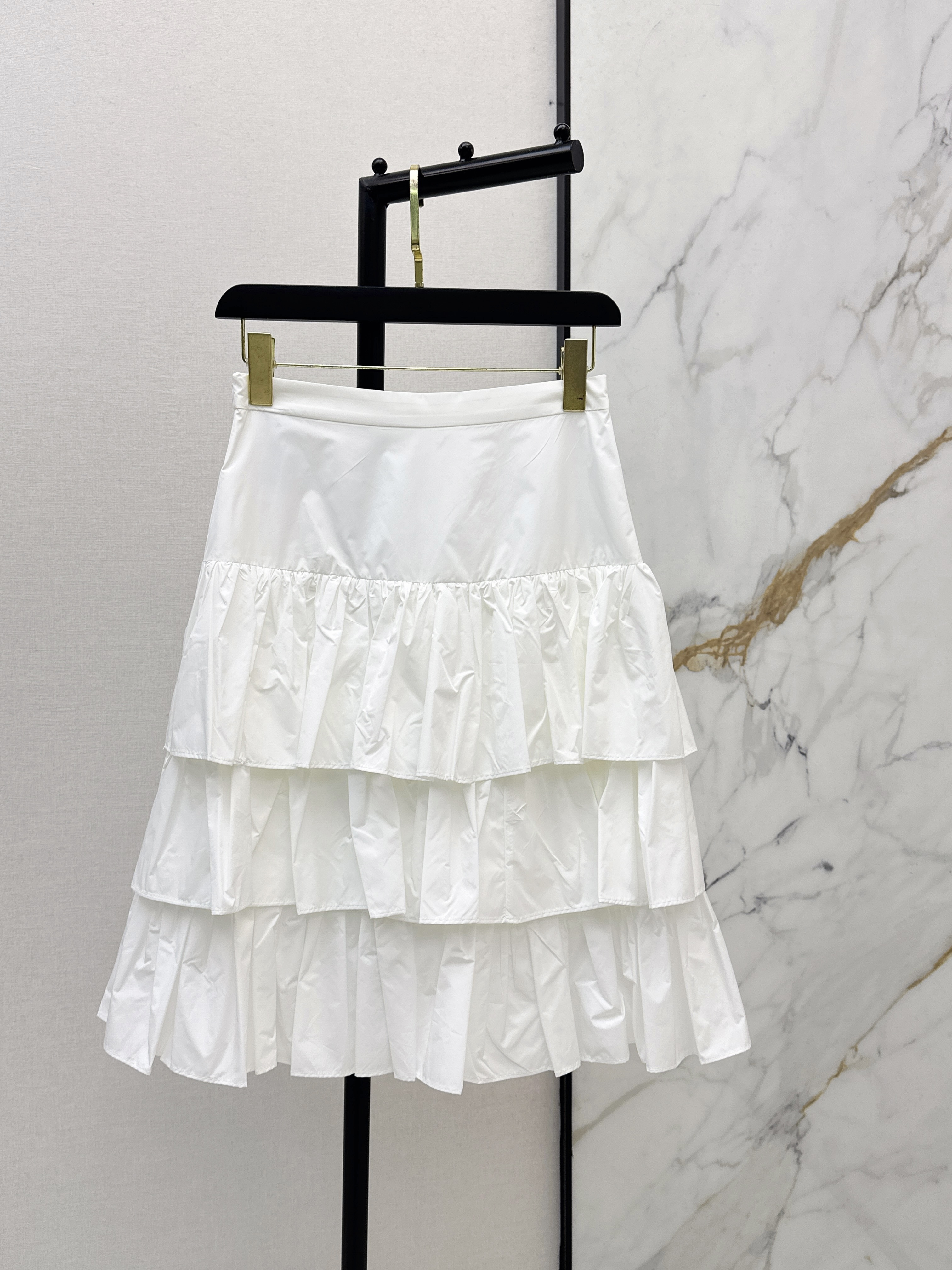 Valen 26ss ruffle layered skirt