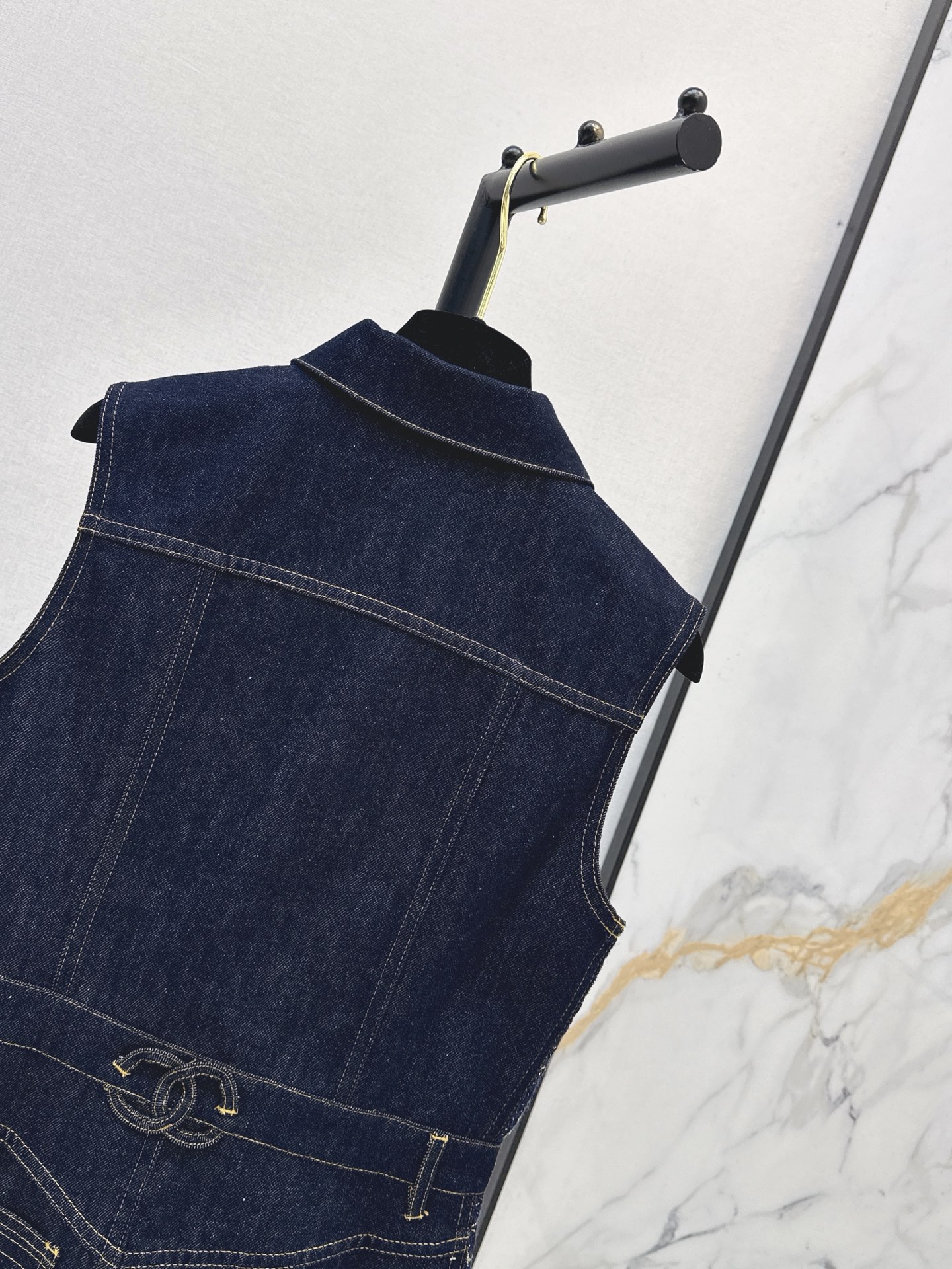Chan 26ss woven denim dress