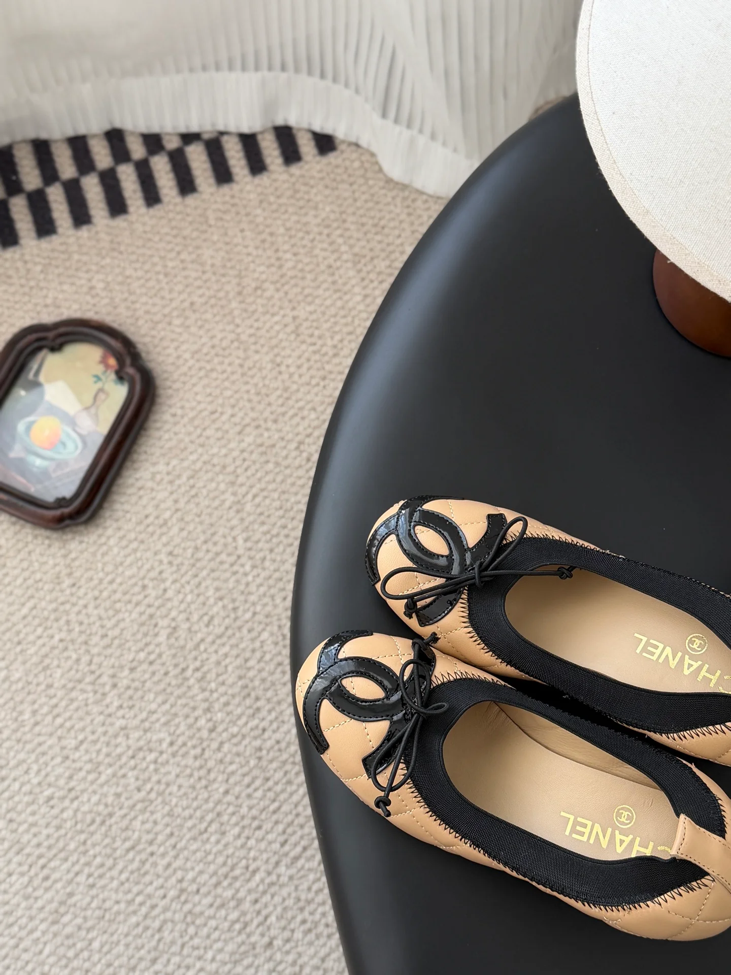 Chan 25k chunky heel ballerina shoes