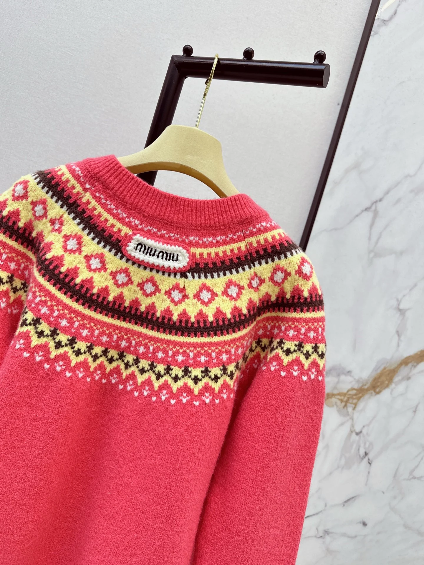 Miu 26ss jacquard cardigan