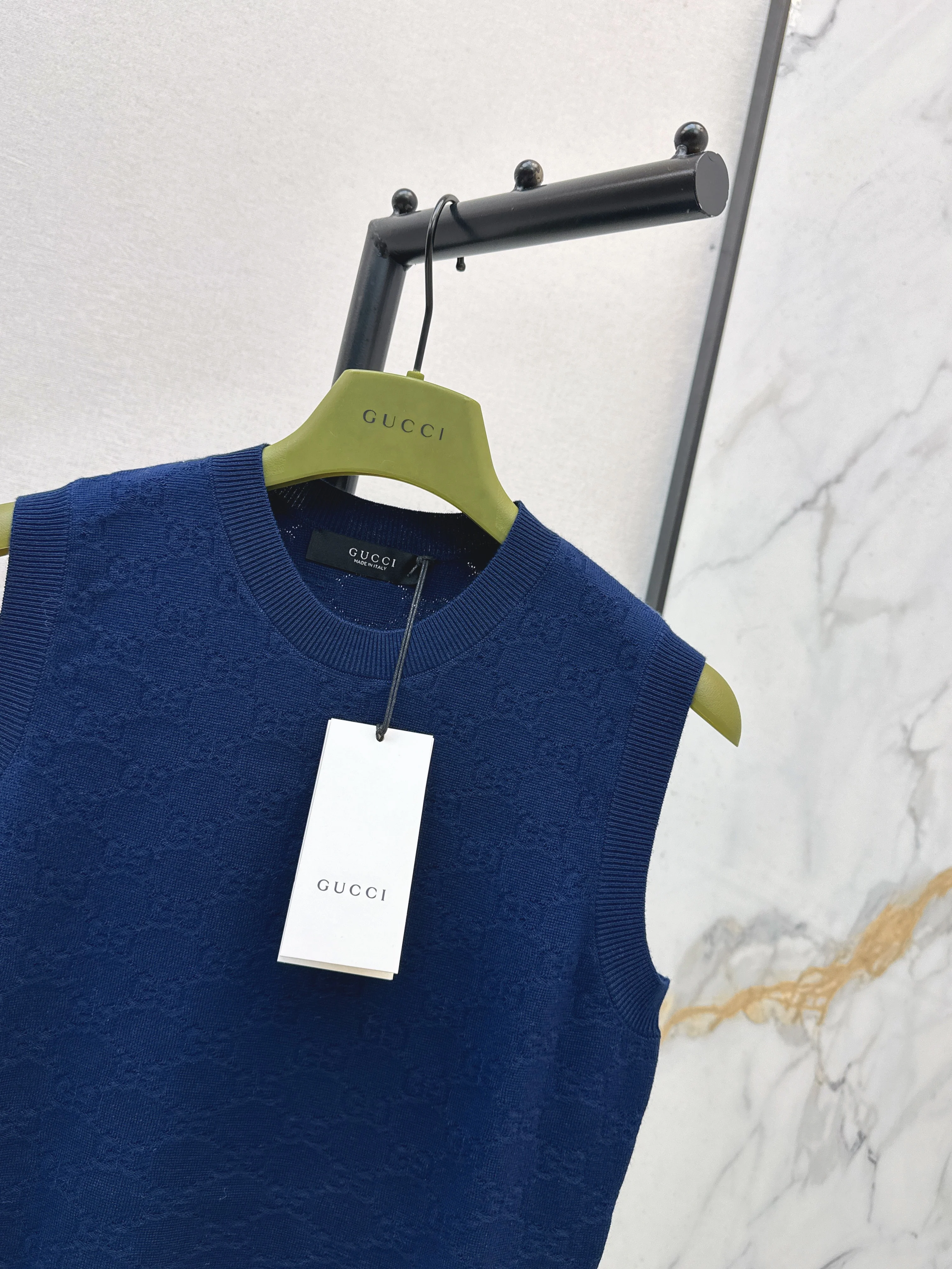 Gucc 26ss jacquard knitted vest