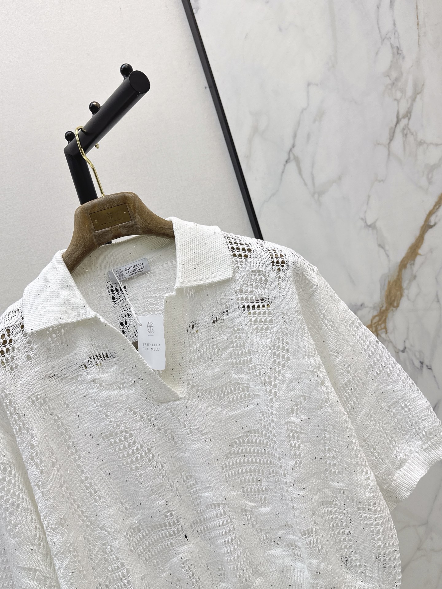 Brun 26ss hollow knitwear