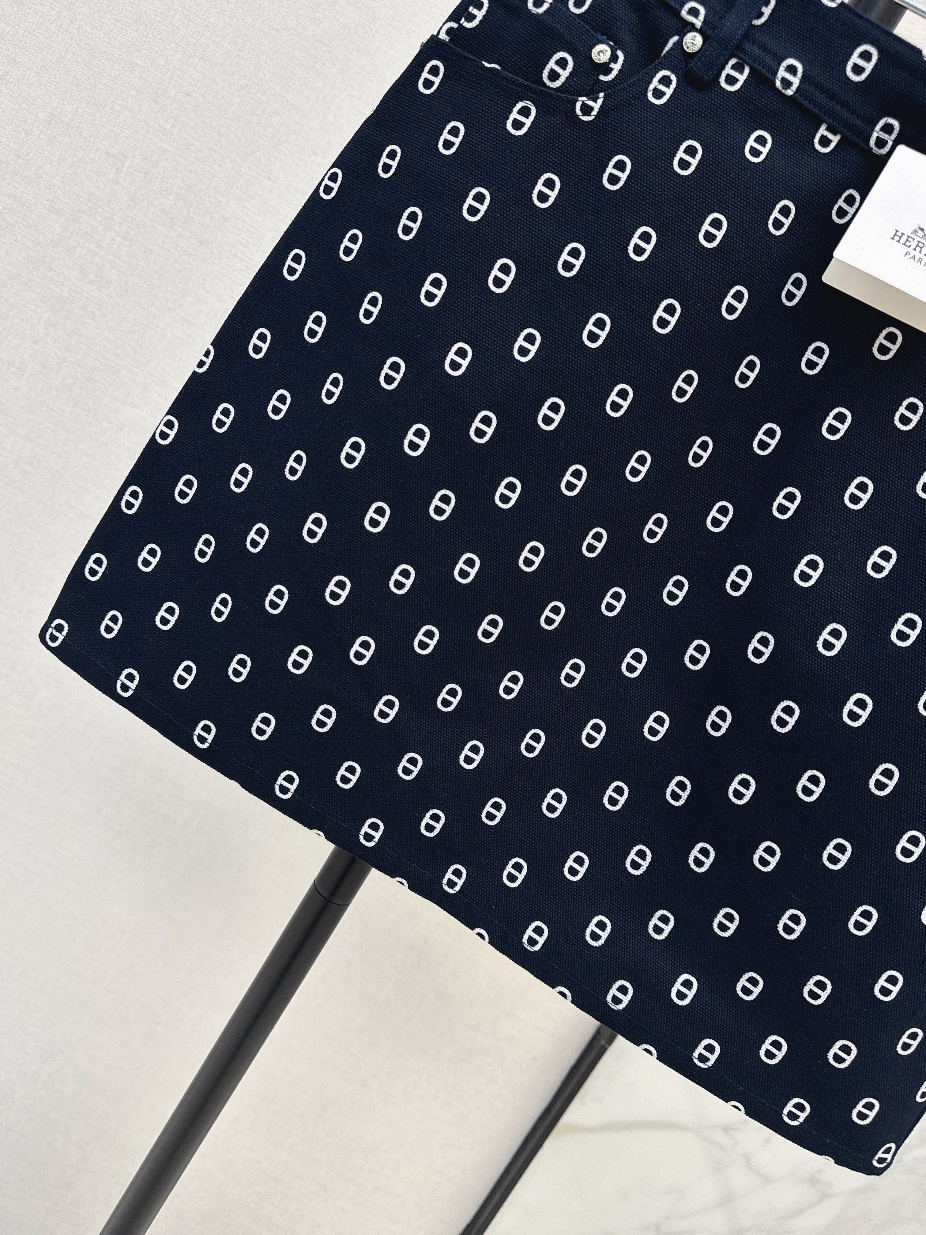 Her 26ss print denim skirt