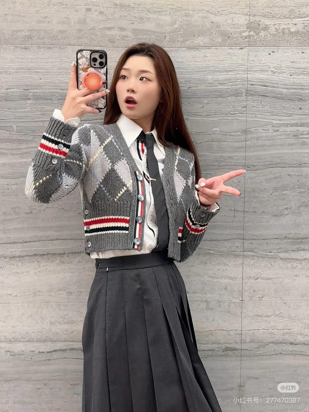 Thom 25fw jacquard cardigan