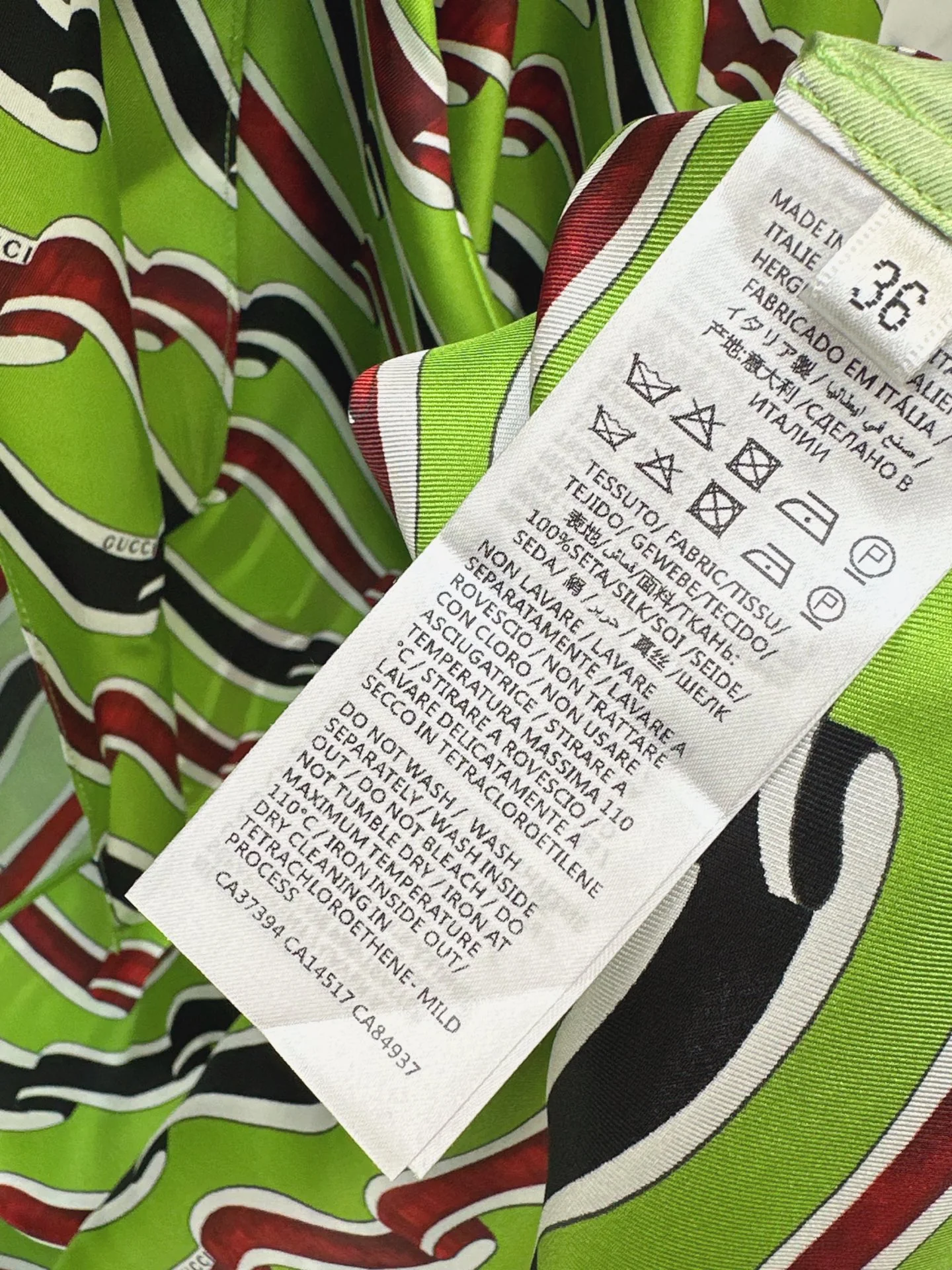 Gucc 26ss 3D print dress