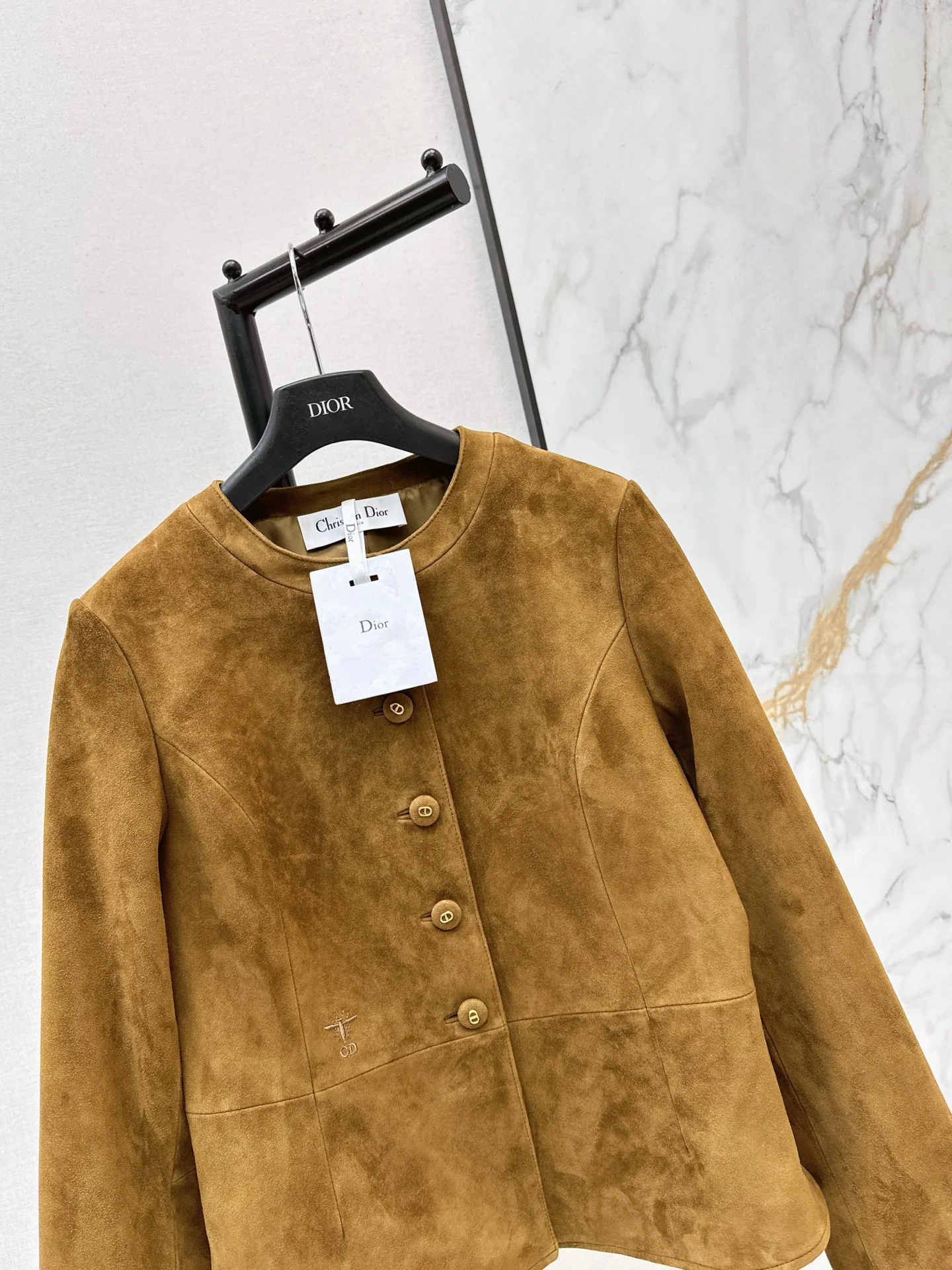 CD 25fw suede leather jacket