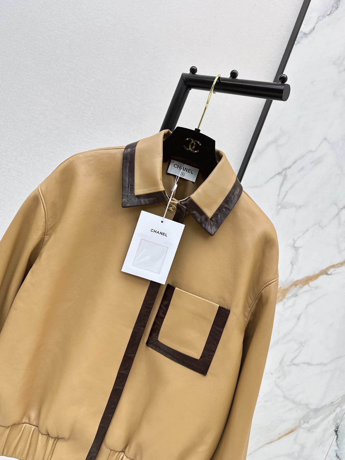 Chan 26ss leather jacket