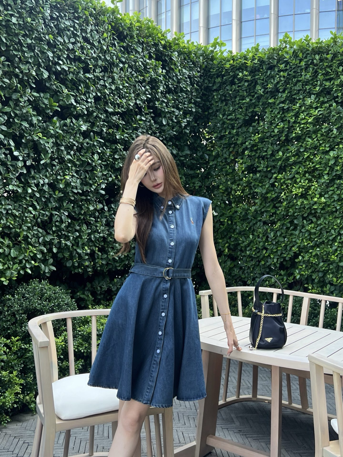 Ralp 26ss sleeveless denim dress