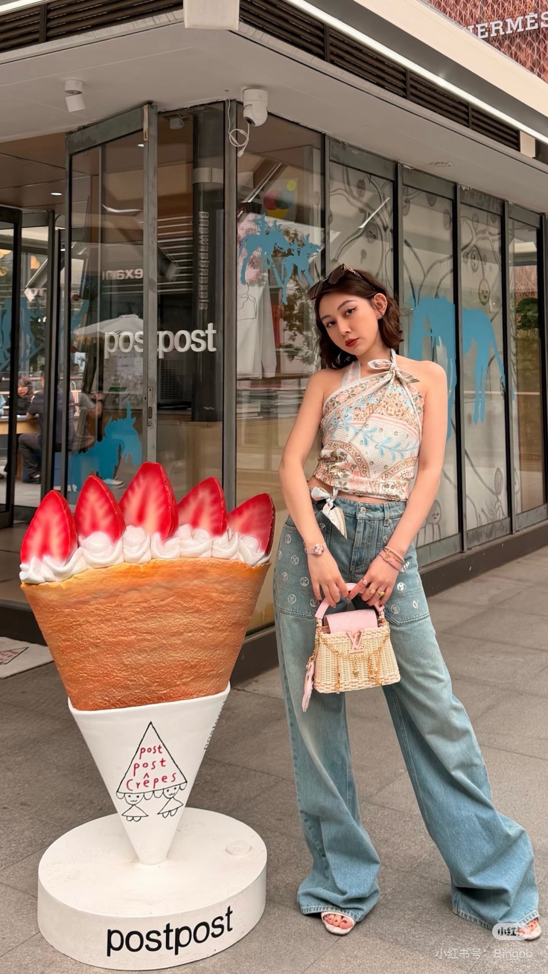 Loui 26ss embroidery sequin jeans