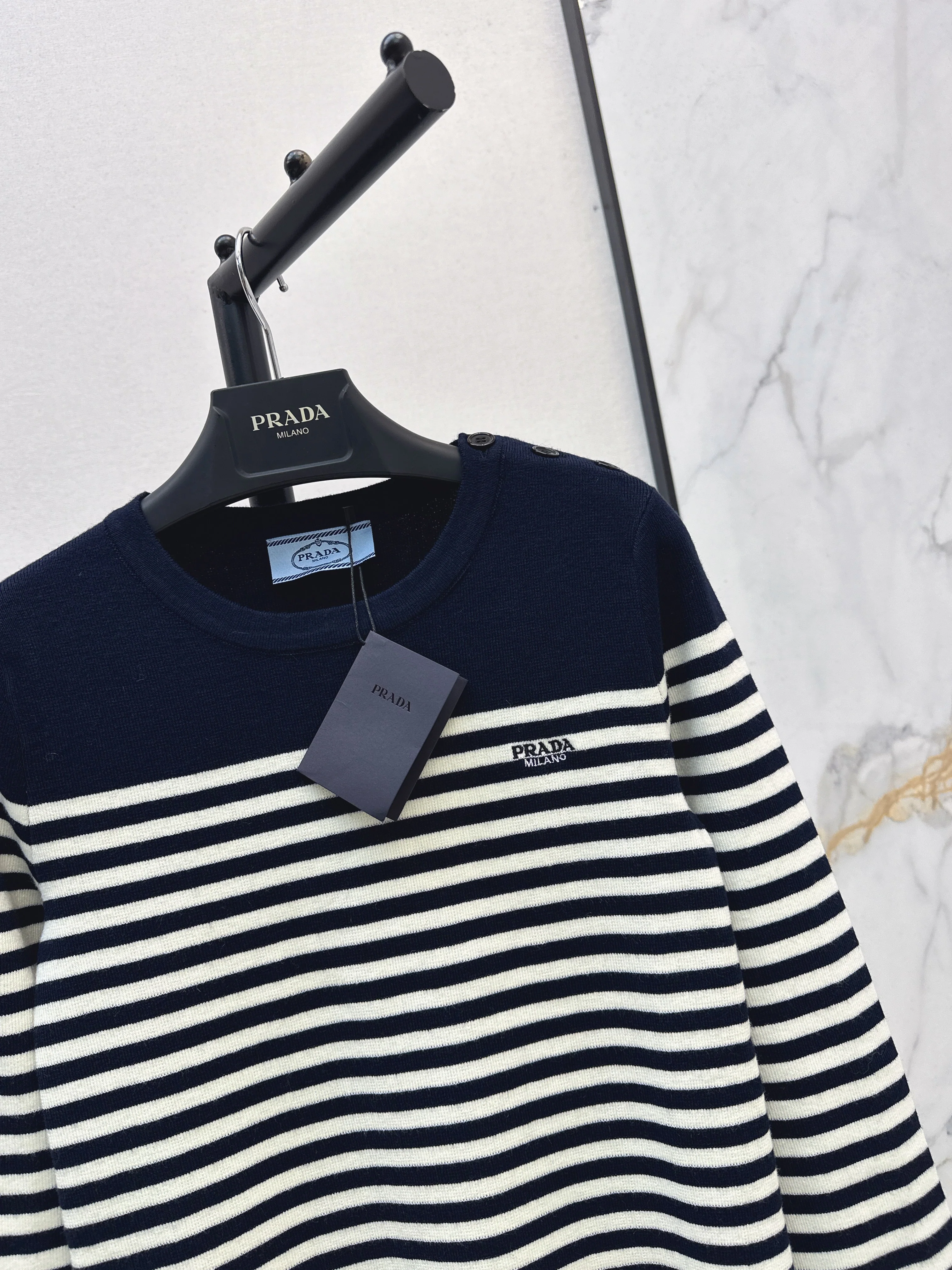 Prad 26ss stripe knitwear