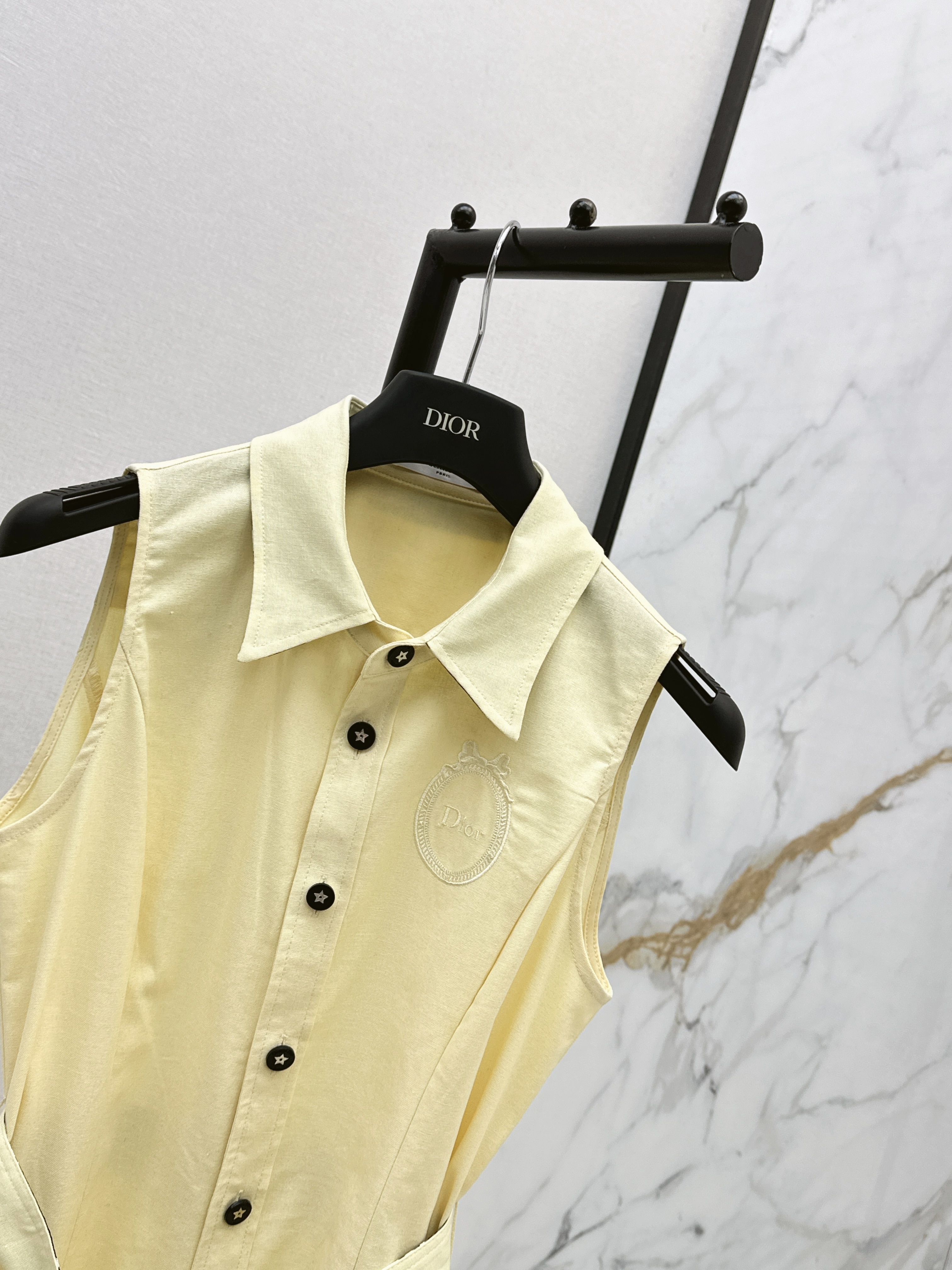 CD 26SS Sleeveless Belted Shirt Dress