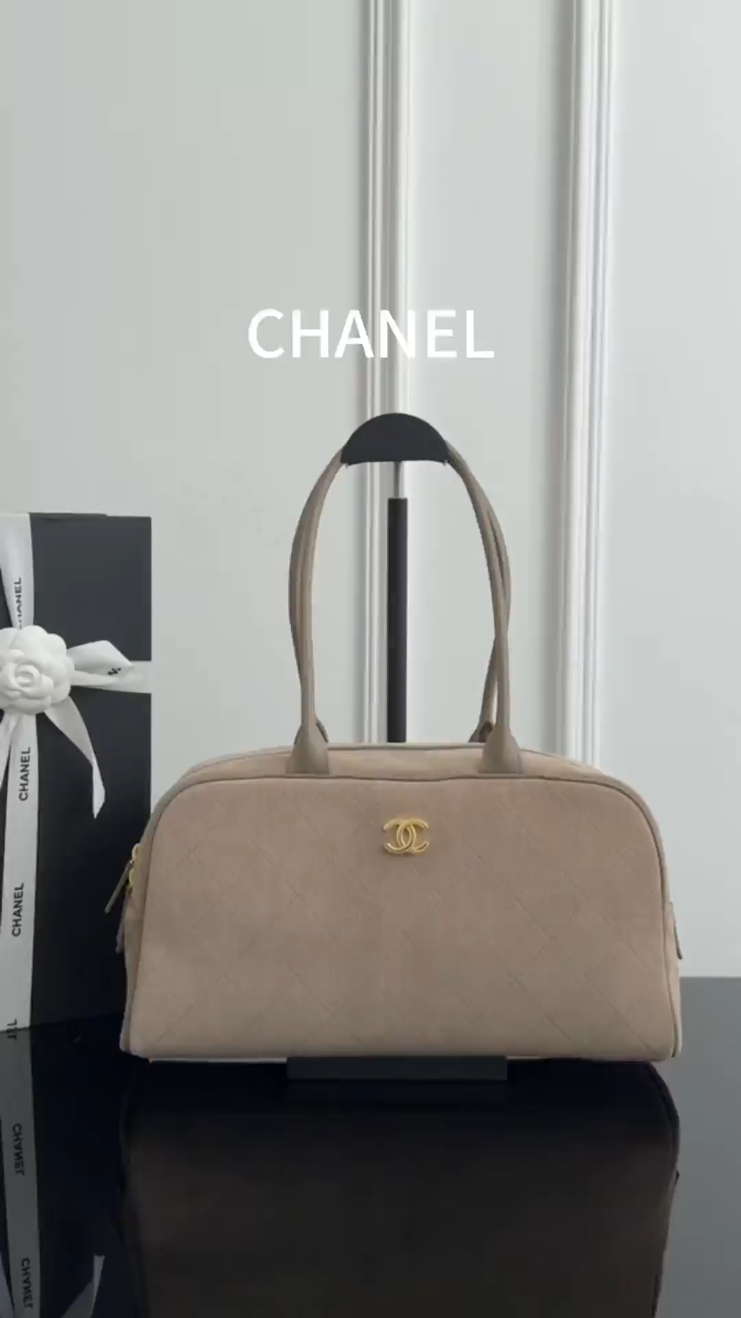 Chan 26S suede bowling bag