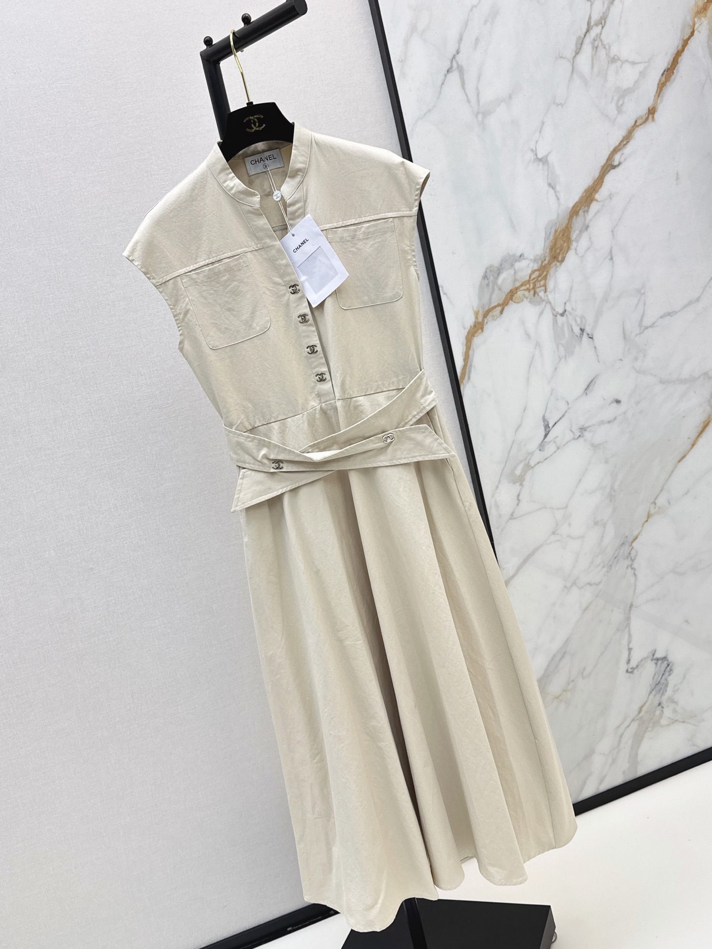 Chan 26ss sleeveless denim dress
