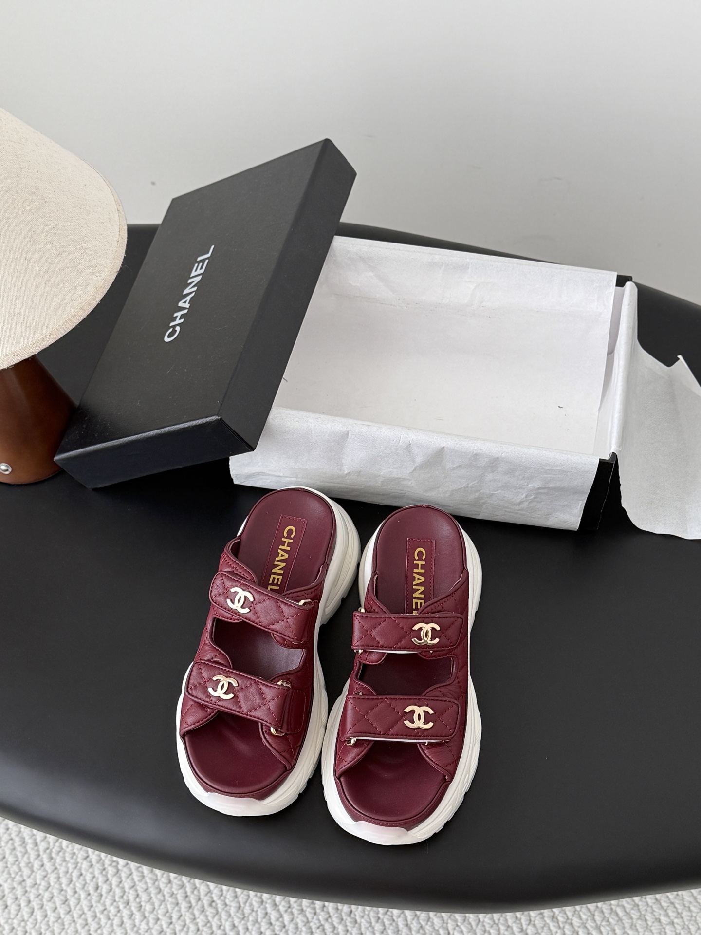 Chan 26ss velcro slippers