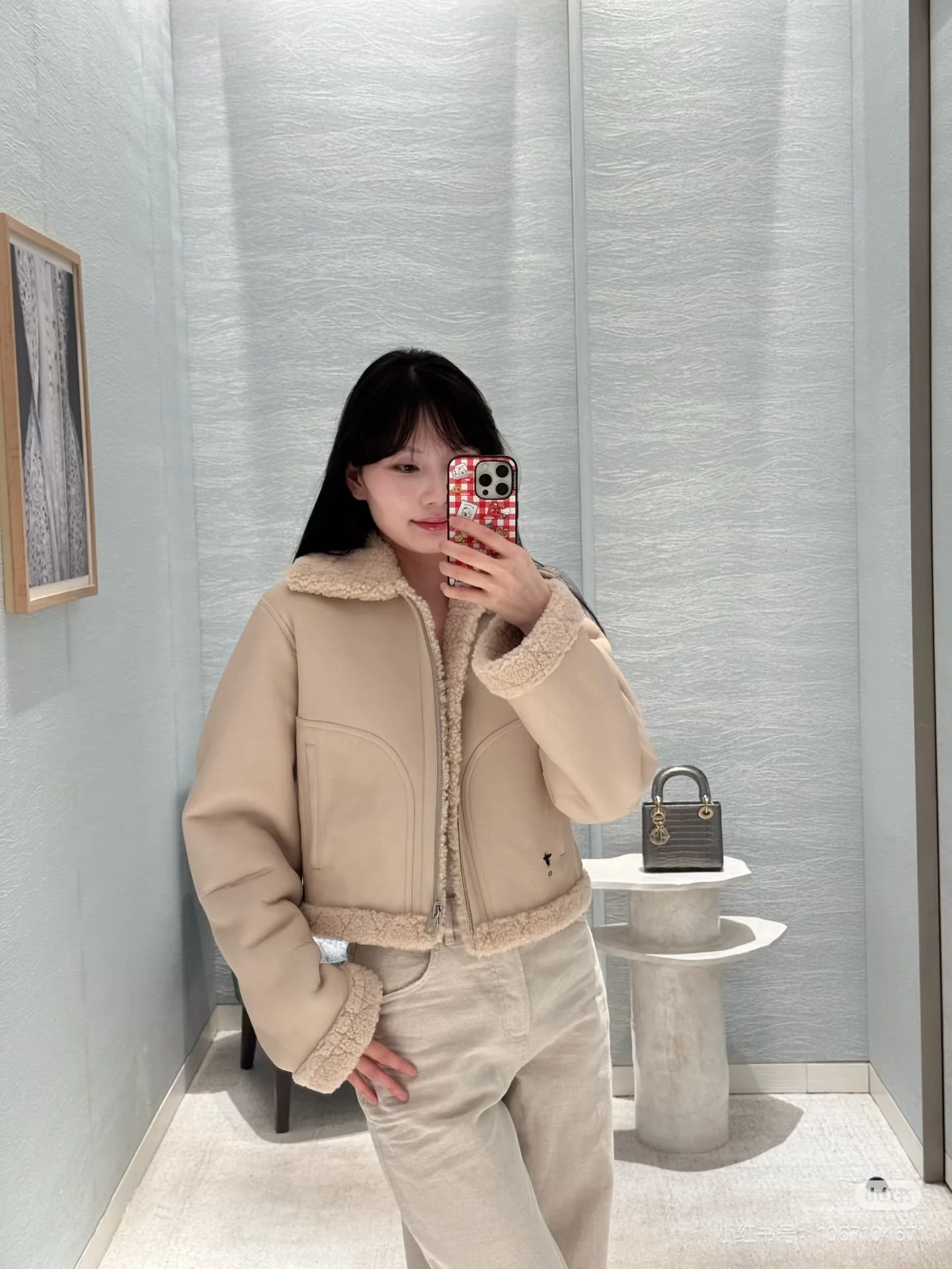 CD 26ss reversible fur jacket