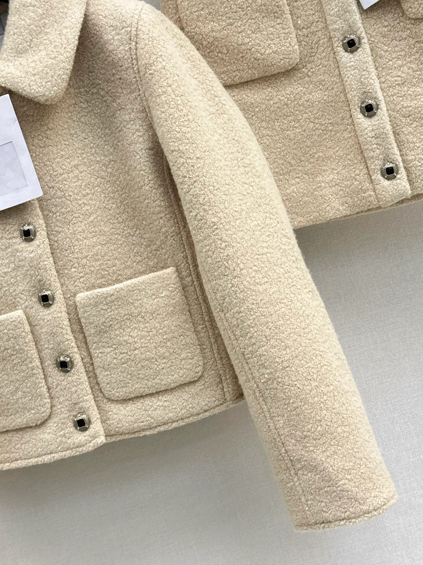 Chan 25fw 2pcs set woolen jacket mini skirt outfit set