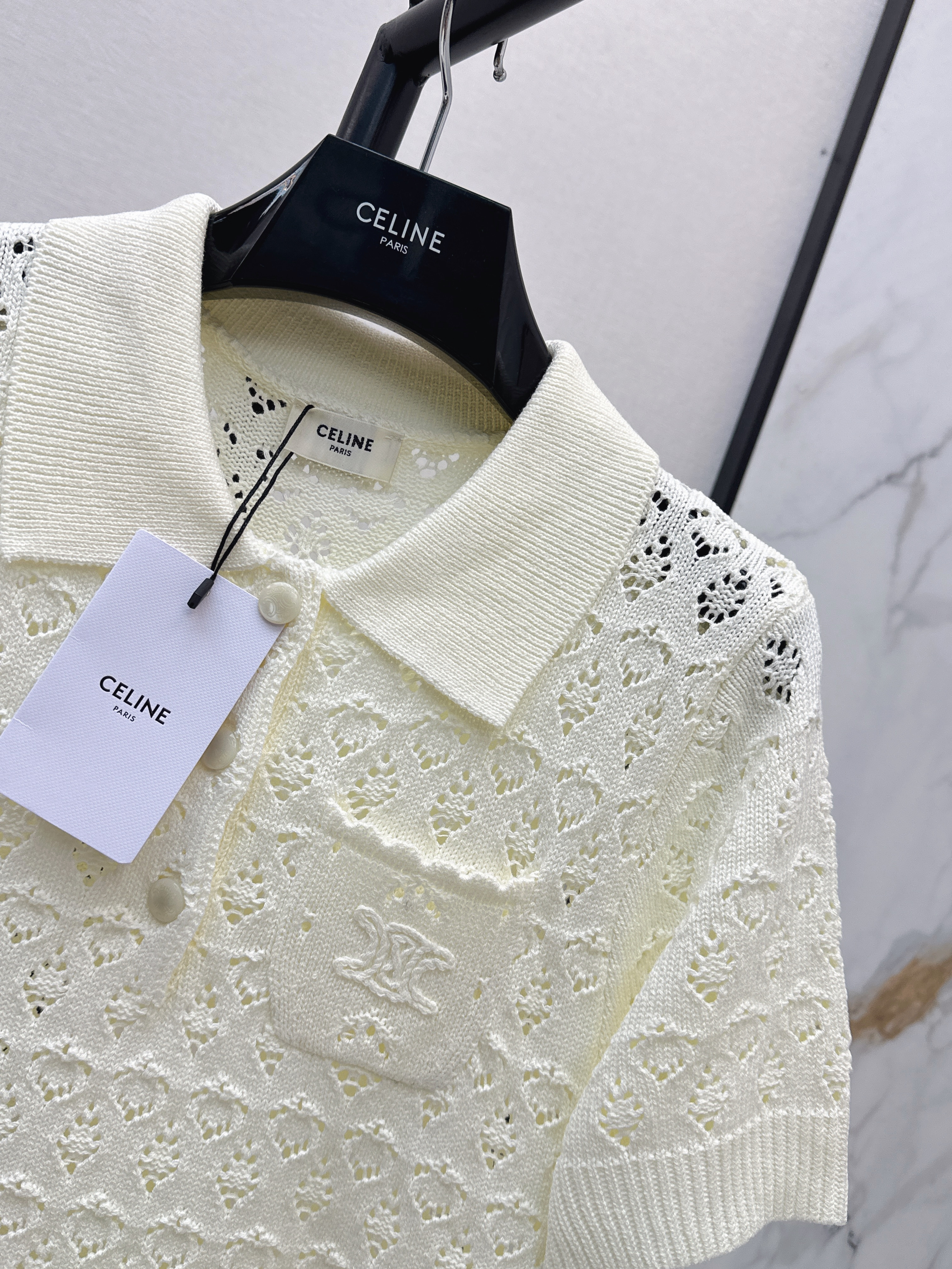 Celi 26ss hollow polo dress