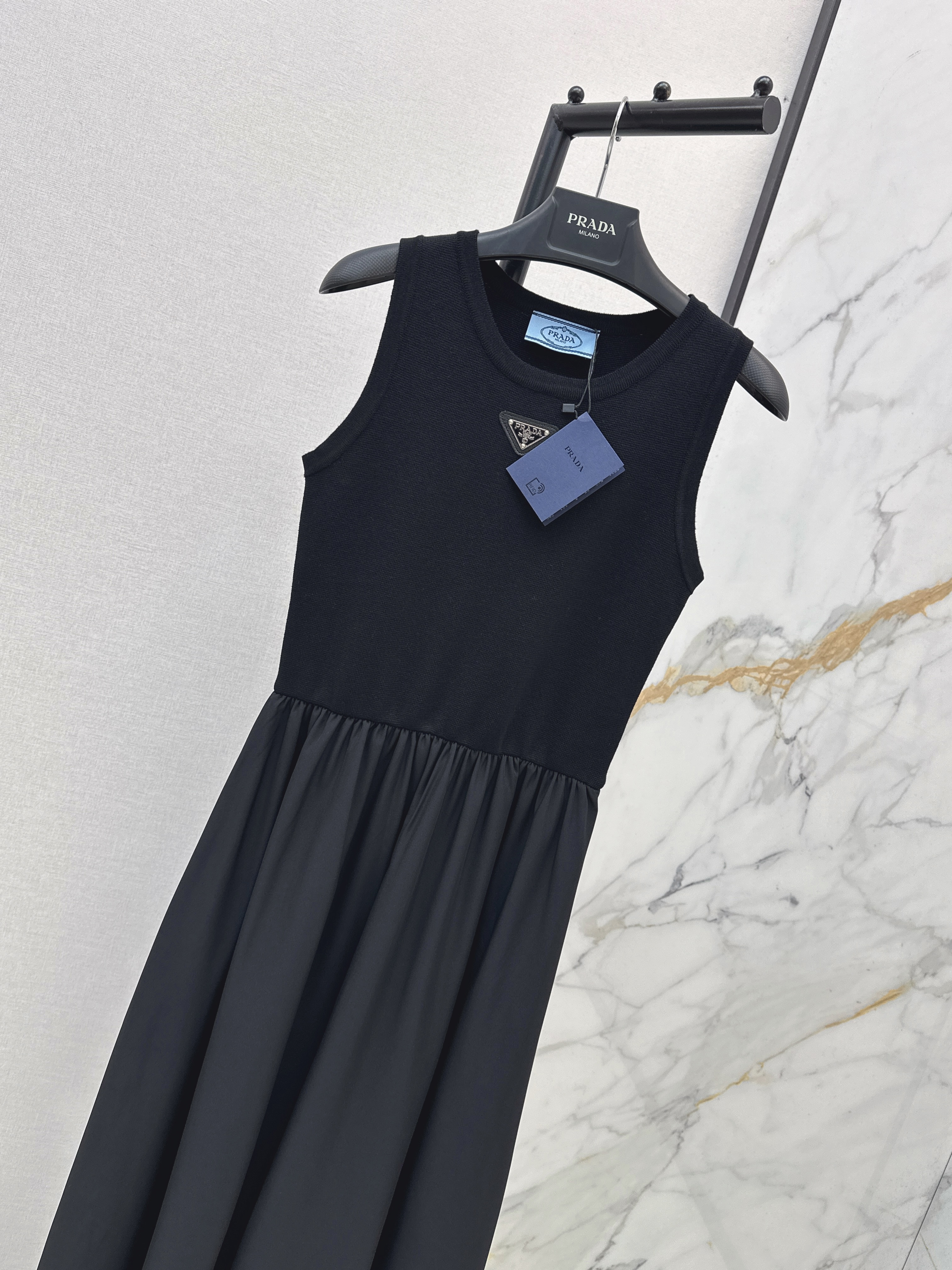 Pra 26ss knit contract sleeveless dress