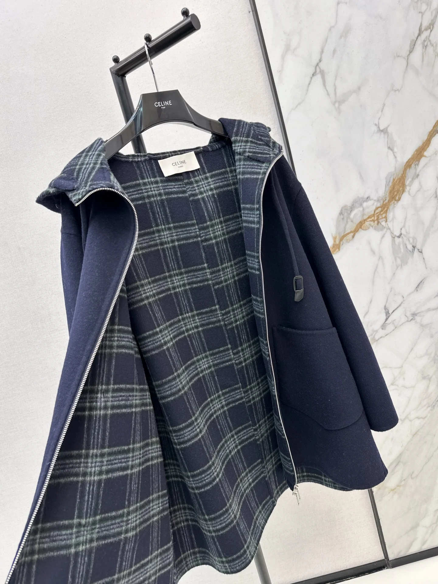 Celi 26ss hooded woolen jacket