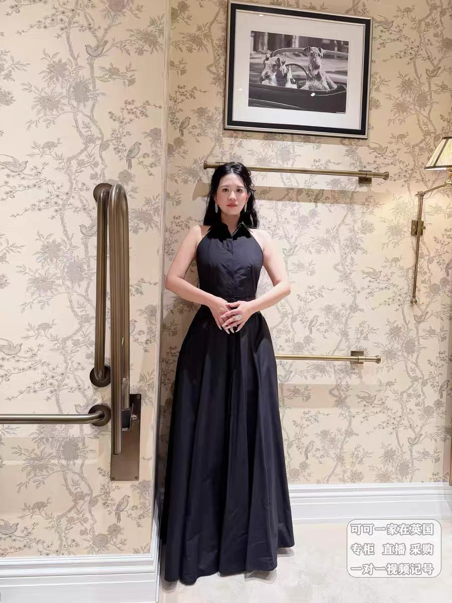 Ralp 26ss halter neck backless dress