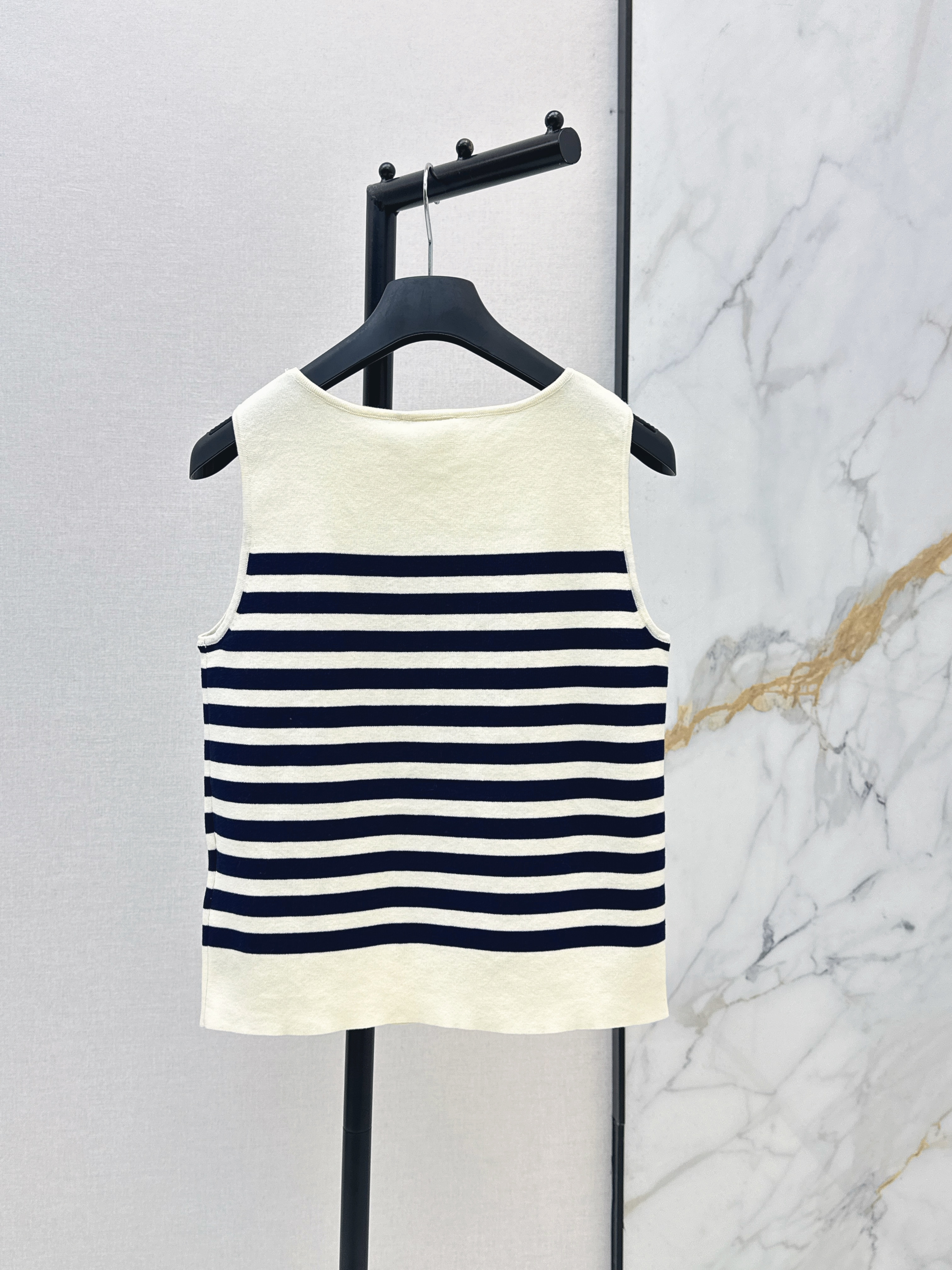 CD 26ss stripe sleeveless knitwear