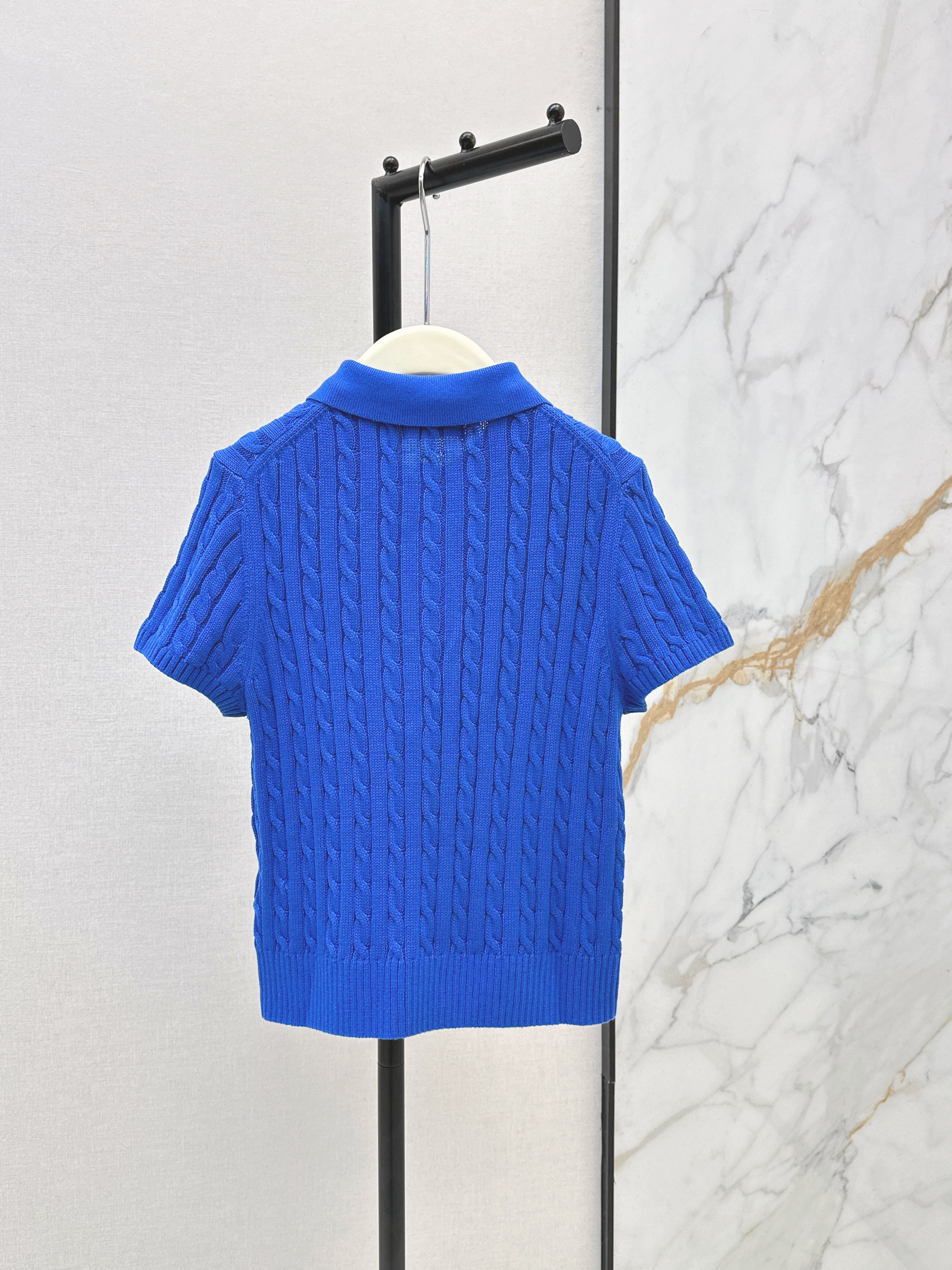Ralp 26ss cable polo knit top