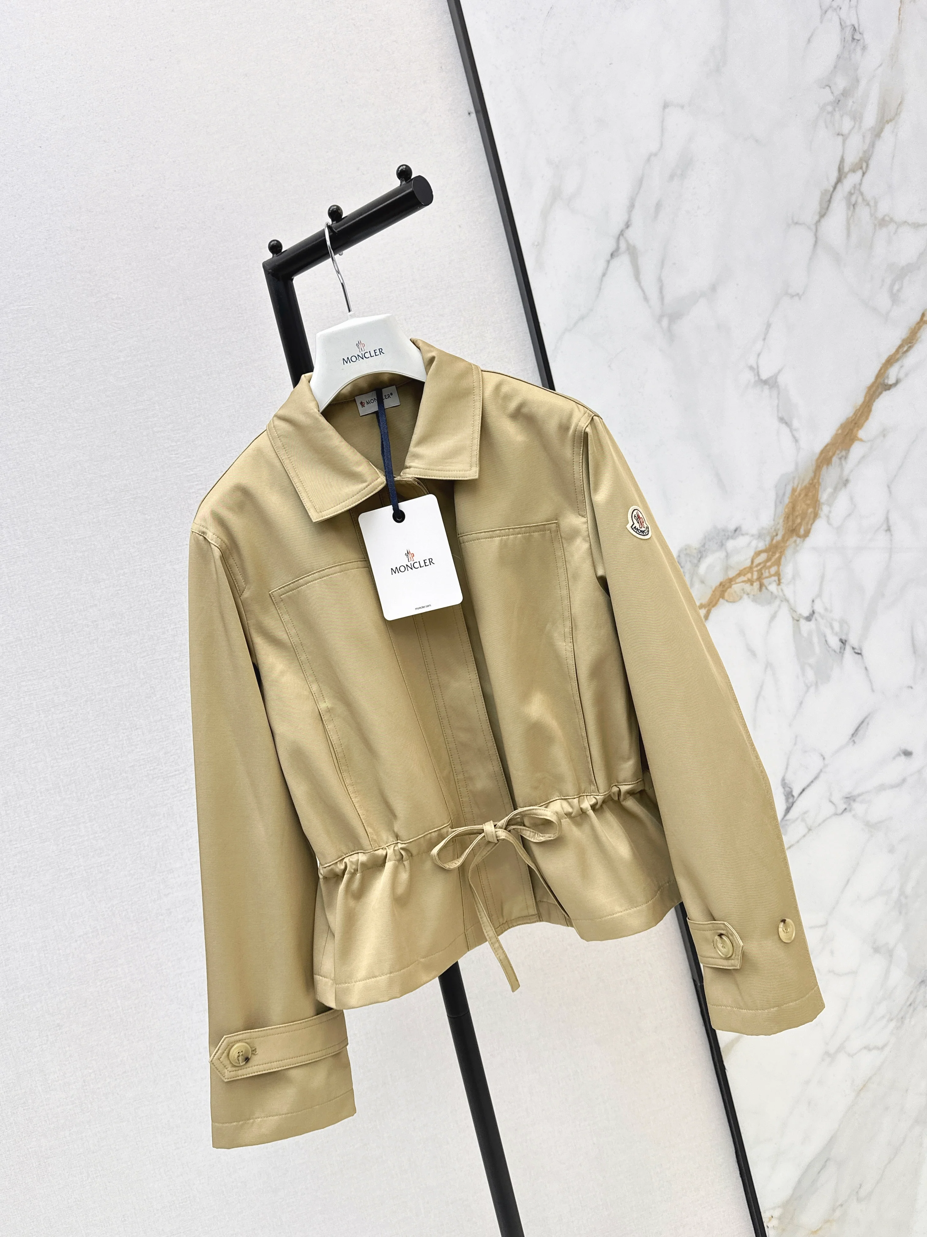 Monc 26ss drawstring trench coat