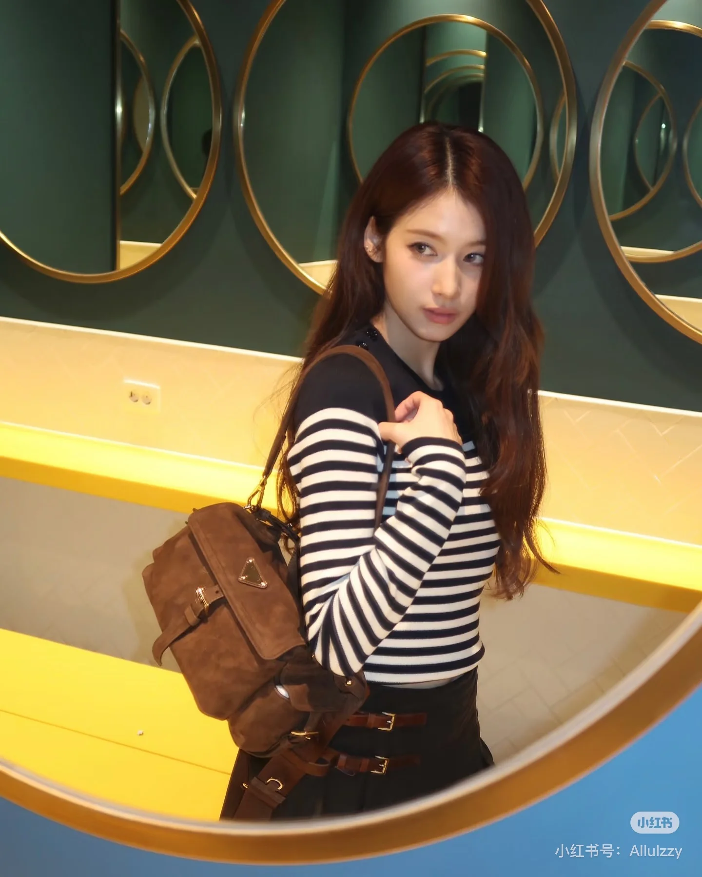 Prad 26ss stripe knitwear