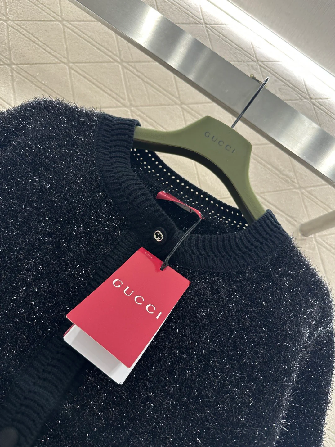 Gucc 26ss bling knit cardigan