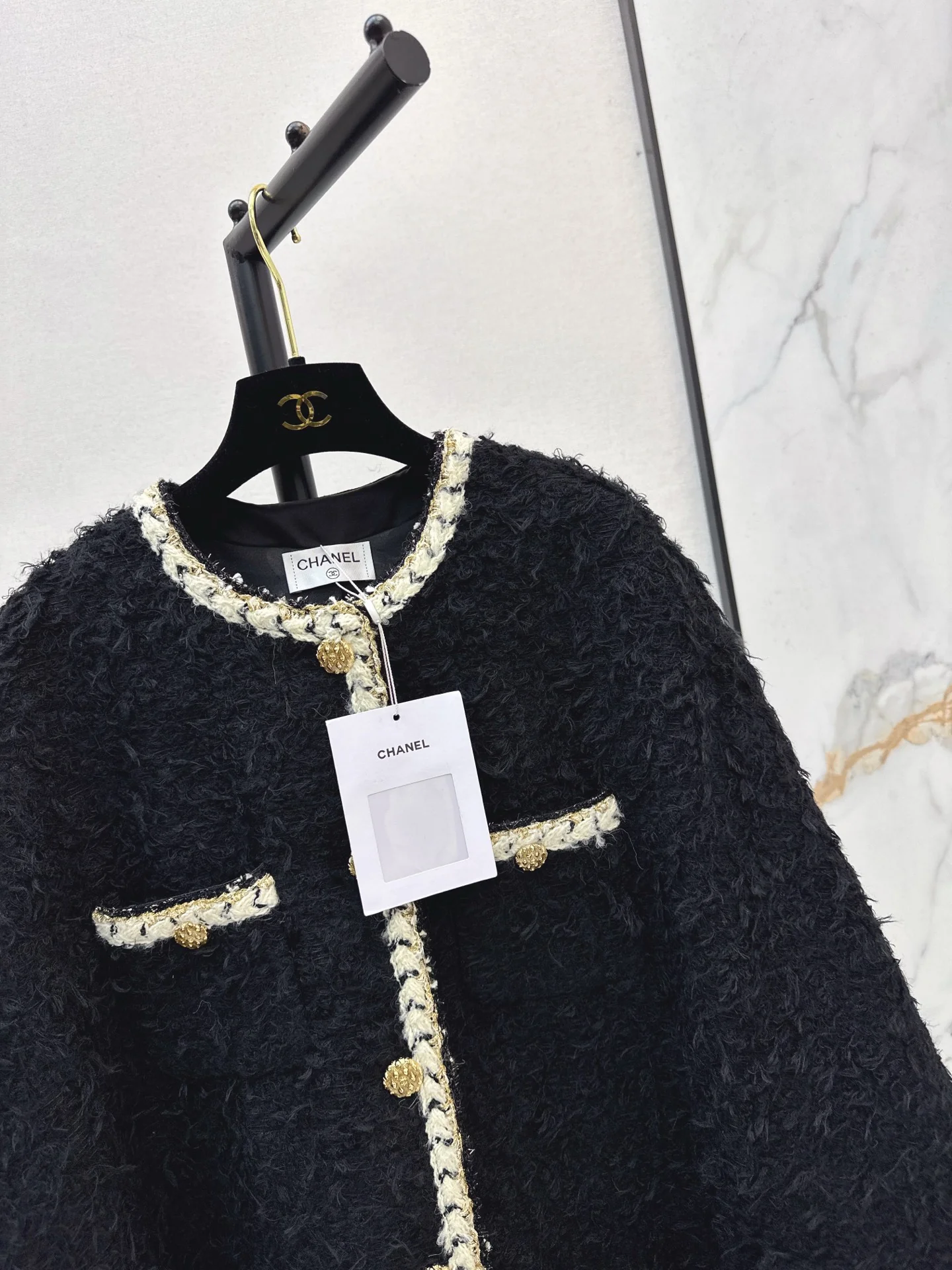 Chan 26ss tweed cape coats