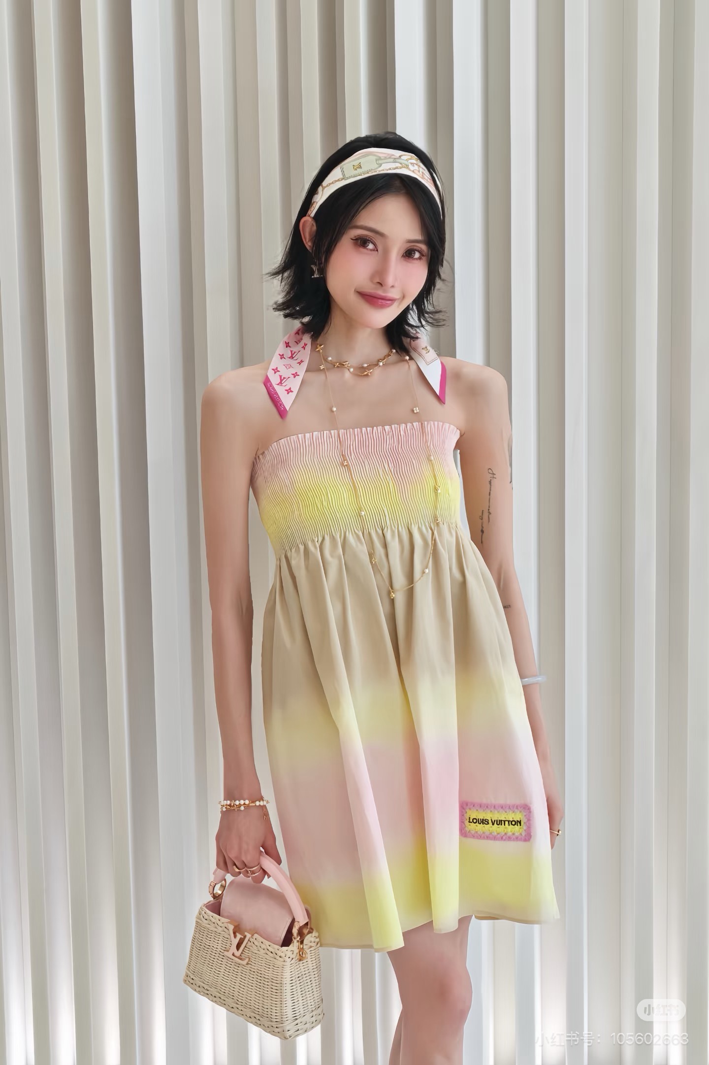Loui 26ss 2in1 gradient skirt & tube dress
