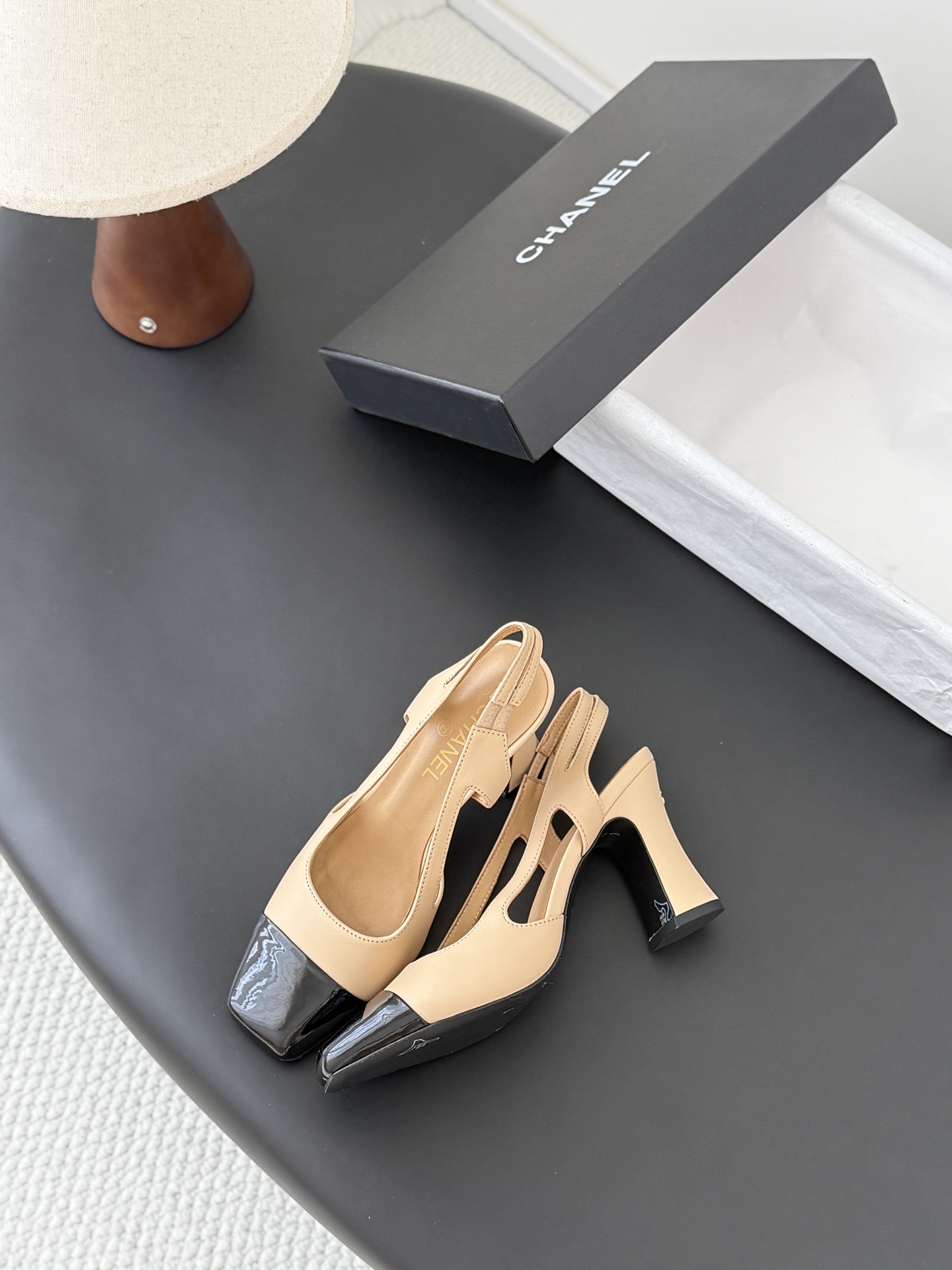 Chan 26K slingback heel mary janes