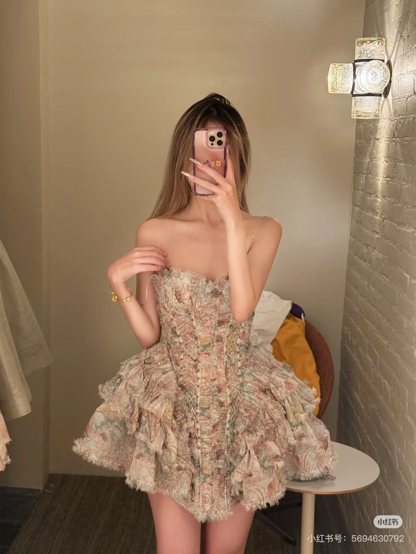 Zimm 26ss  print tube top dress