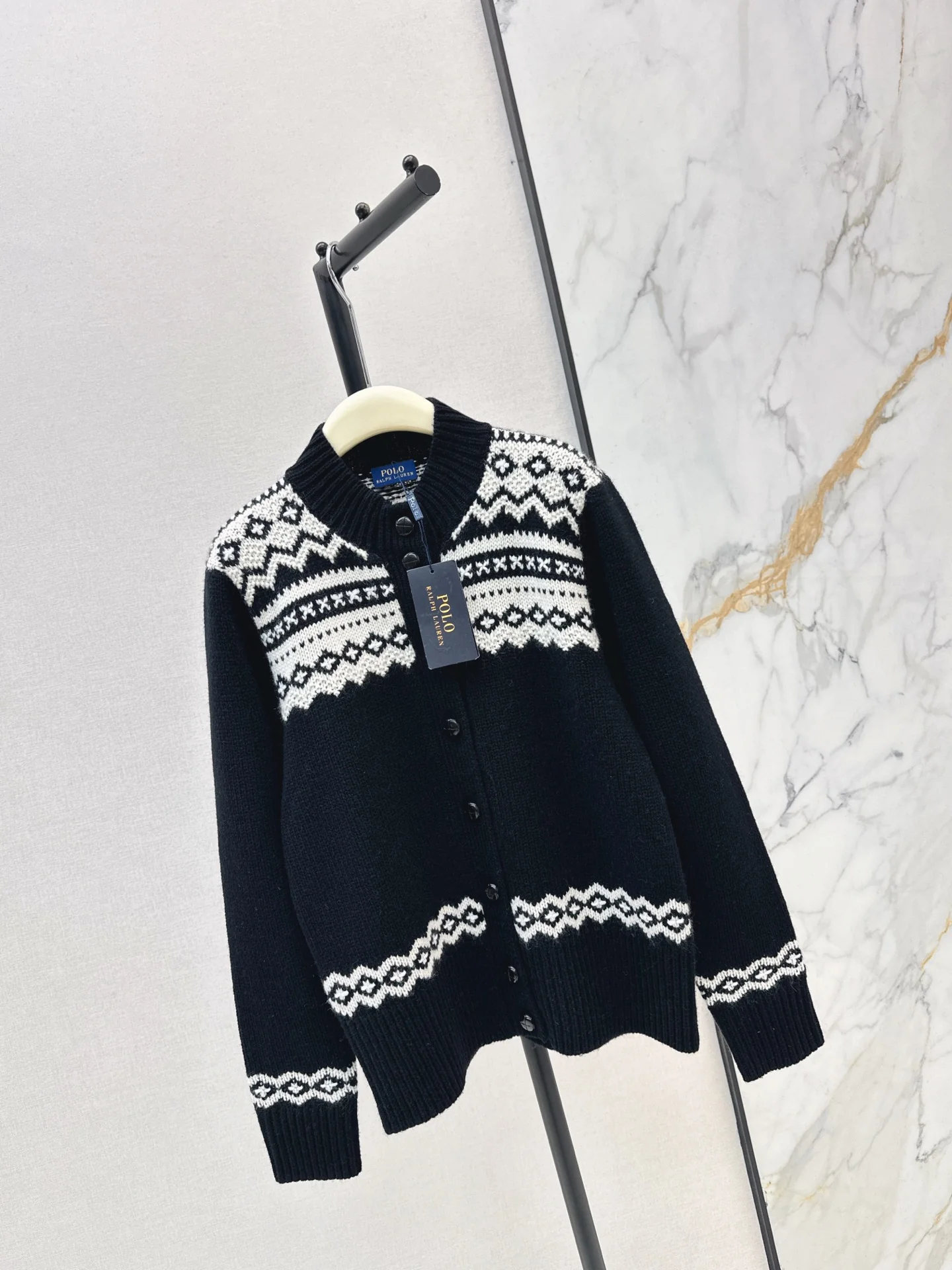 Ralp 26ss fair isle knit cardigan
