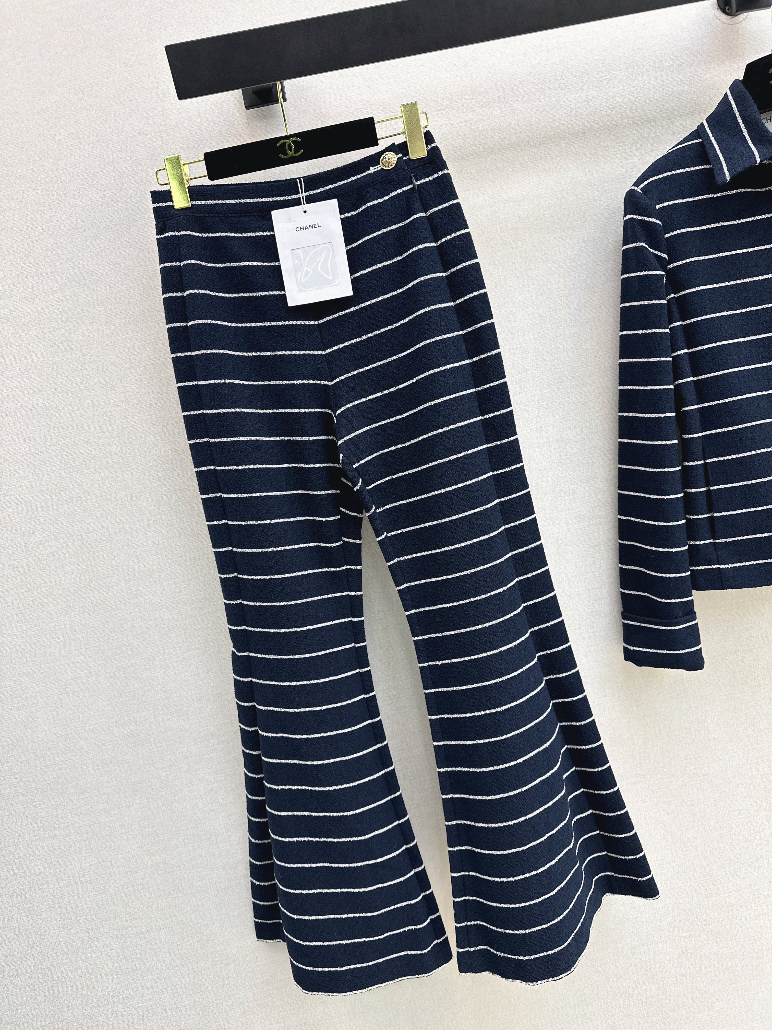 Chan 26ss stripe flared pants