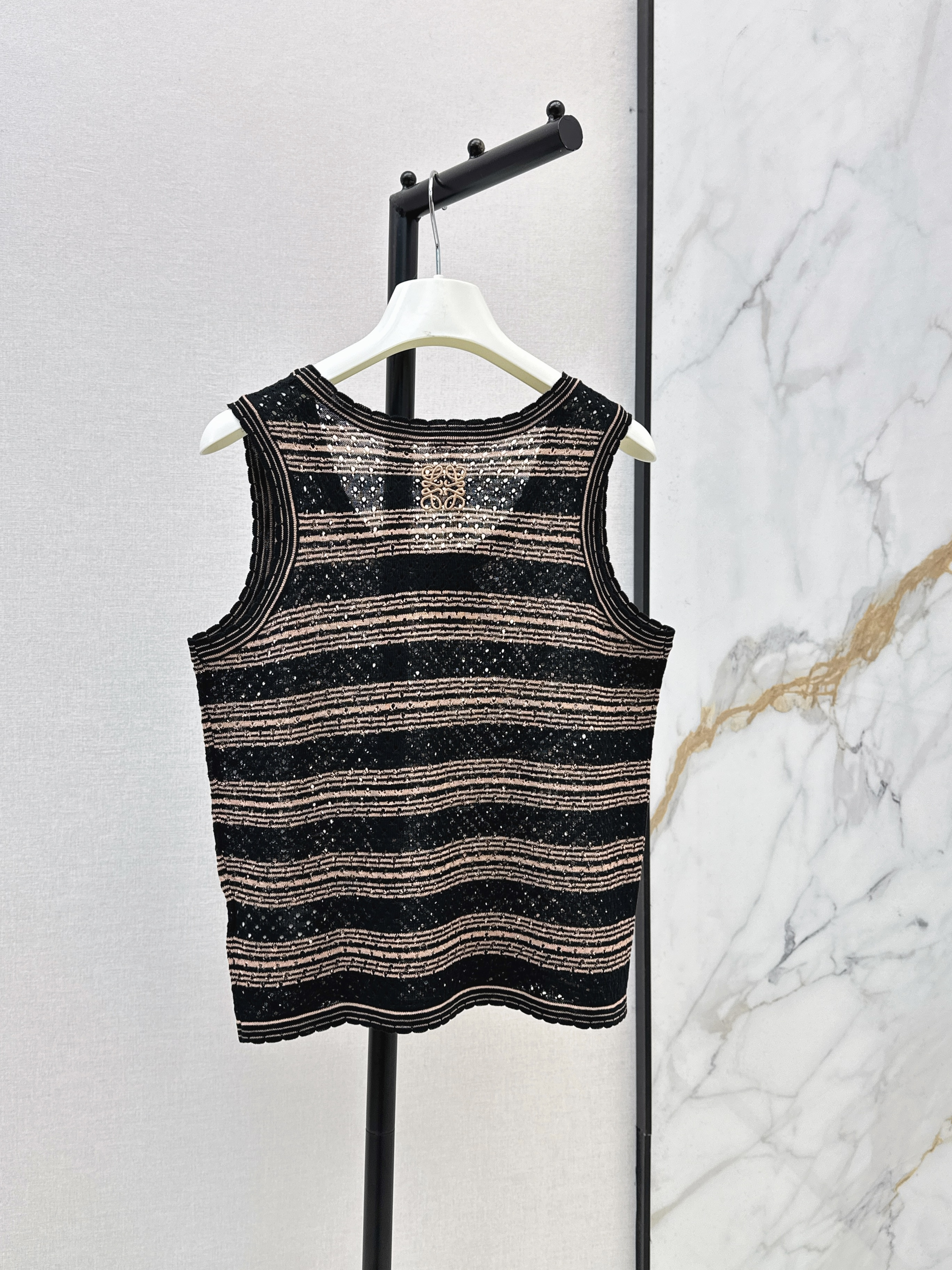 Loe 26ss hollow stripe vest